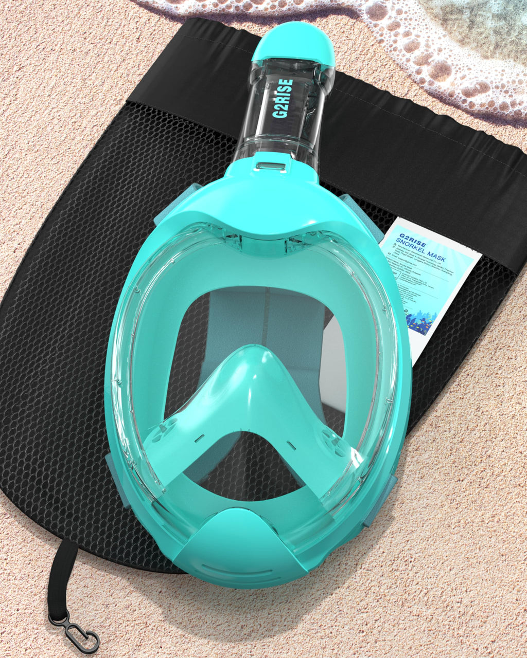 G2RISE Kids Snorkel Mask Full Face Snorkel Set, Snorkeling Gear for Kids with 180 Degree Panoramic View, Anti-Leak & Anti-Fog