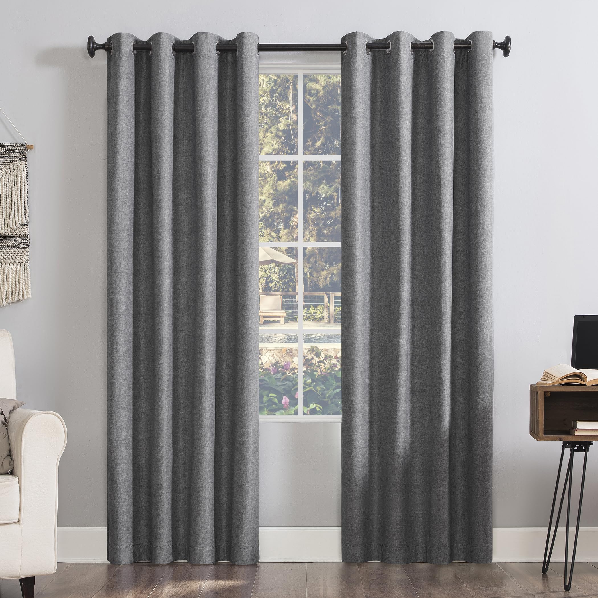 Sun Zero Columbia Thermal Insulated 100% Blackout Grommet Curtain Single Panel, 50" x 63", Cedar Orange