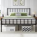 Fluest King Bed Frame with Headboard and Footboard, Metal Platform Bed Frame, All Metal Slats Support, Under Bed Storage, No Box Spring Needed, Noise-Free, Easy Assembly, Black