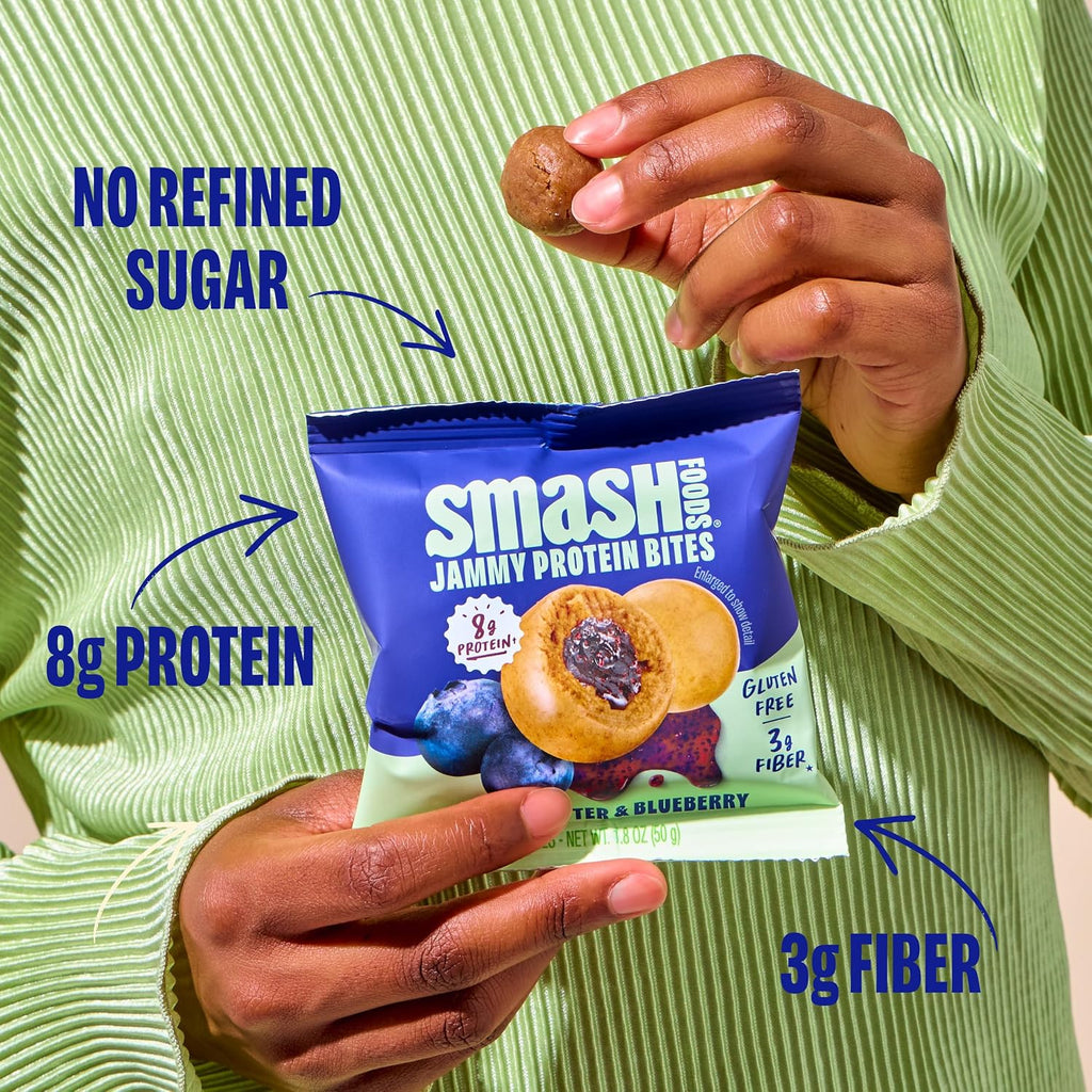 Chia Smash, Cashew Butter & Blueberry Jam Superfood Bites, 1.8 Ounce