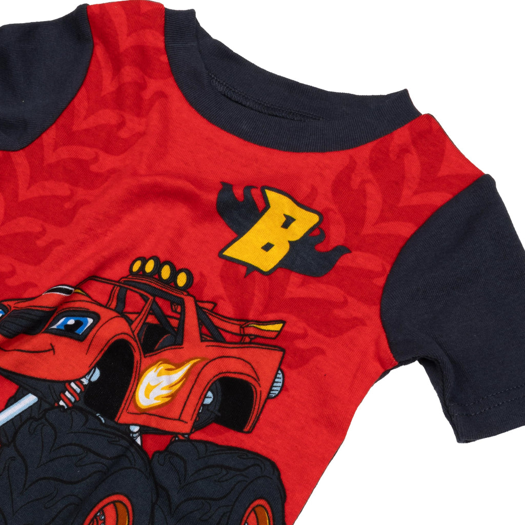 Nickelodeon Boys' 4-piece Snug-fit Cotton Short-Sleeve Matching Pajama Set, Soft & Cute for Kids