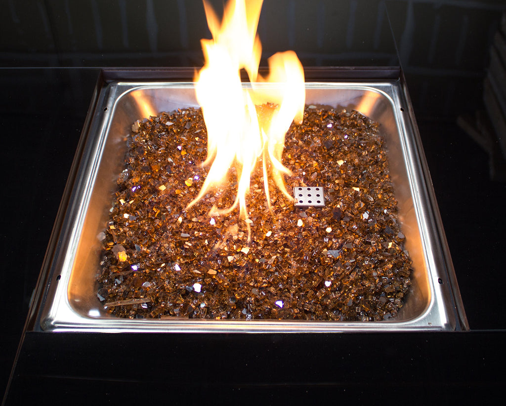 Hiland RGLASS-2-AMB Fire Glass, 20 lb, Amber