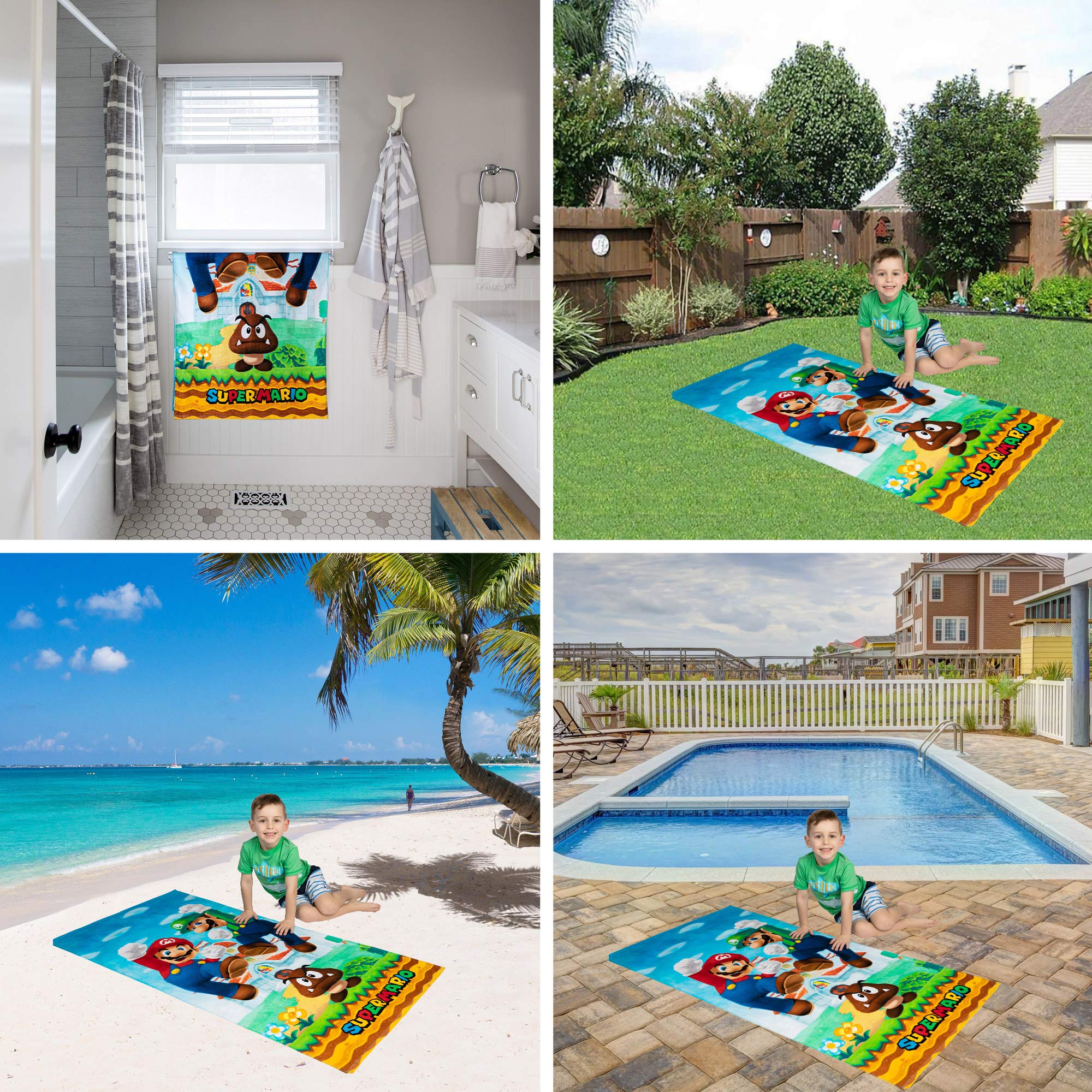 Barney Classic Kids Super Soft Cotton Bath/Pool/Beach Towel, 58 in x 28 in, (Offical Licensed Product) By Franco