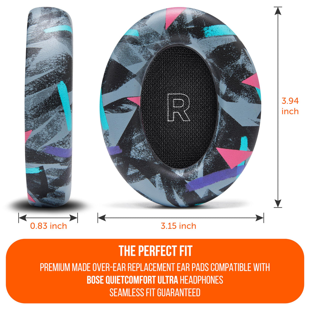 WC PadZ QC Ultra – Upgraded Replacement Earpads Compatible with Bose QuietComfort Ultra Gen 1 & Gen 2 by Wicked Cushions | Enhanced Comfort, Thickness & Durability | 90's Black