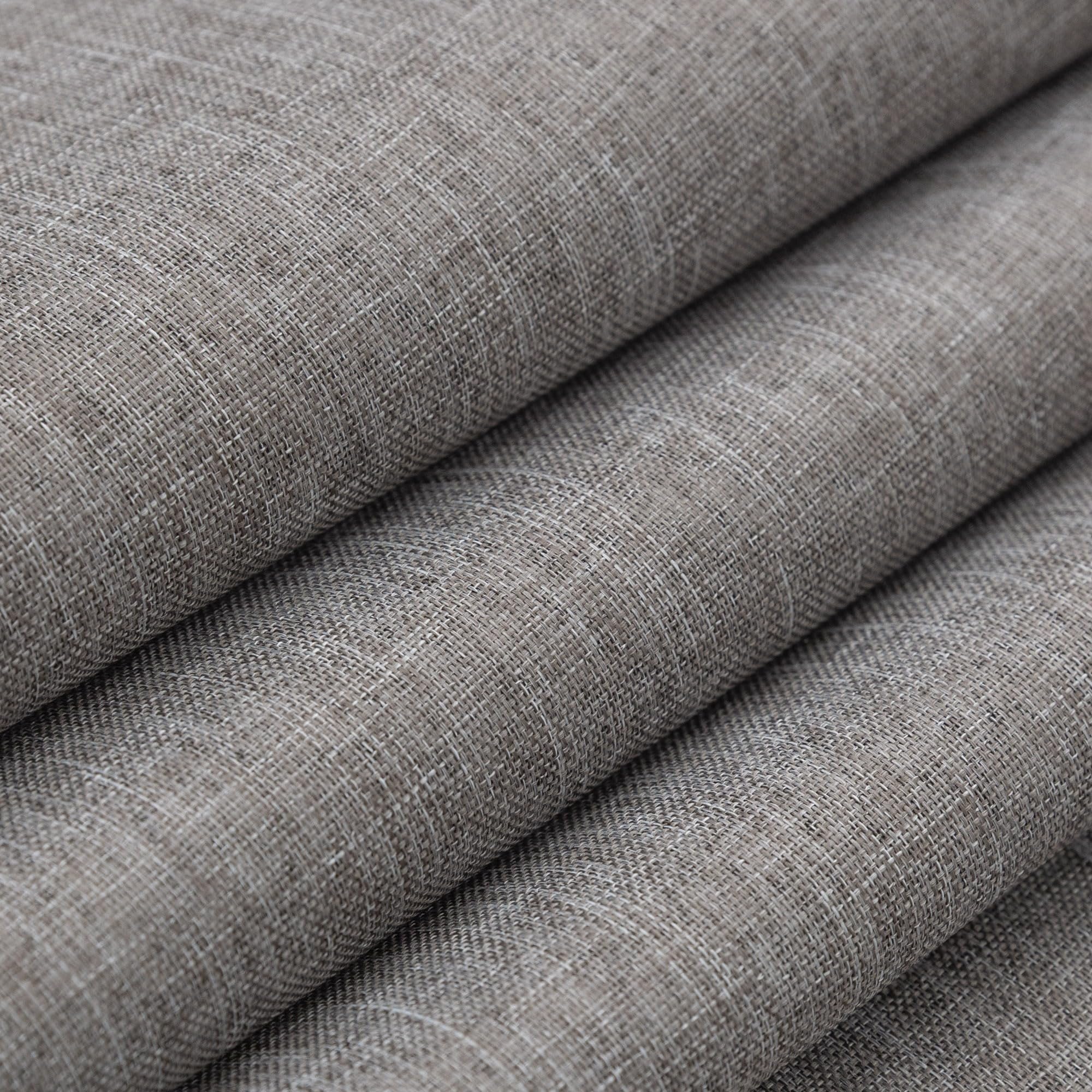 Short Small Linen Blackout Curtains 54 Inch Length 2 Panels Set for Bedroom Living Room Grommet 100% Black Out Linen Drapes Room Darkening Window Curtains 54 Inches Long Dark Gray