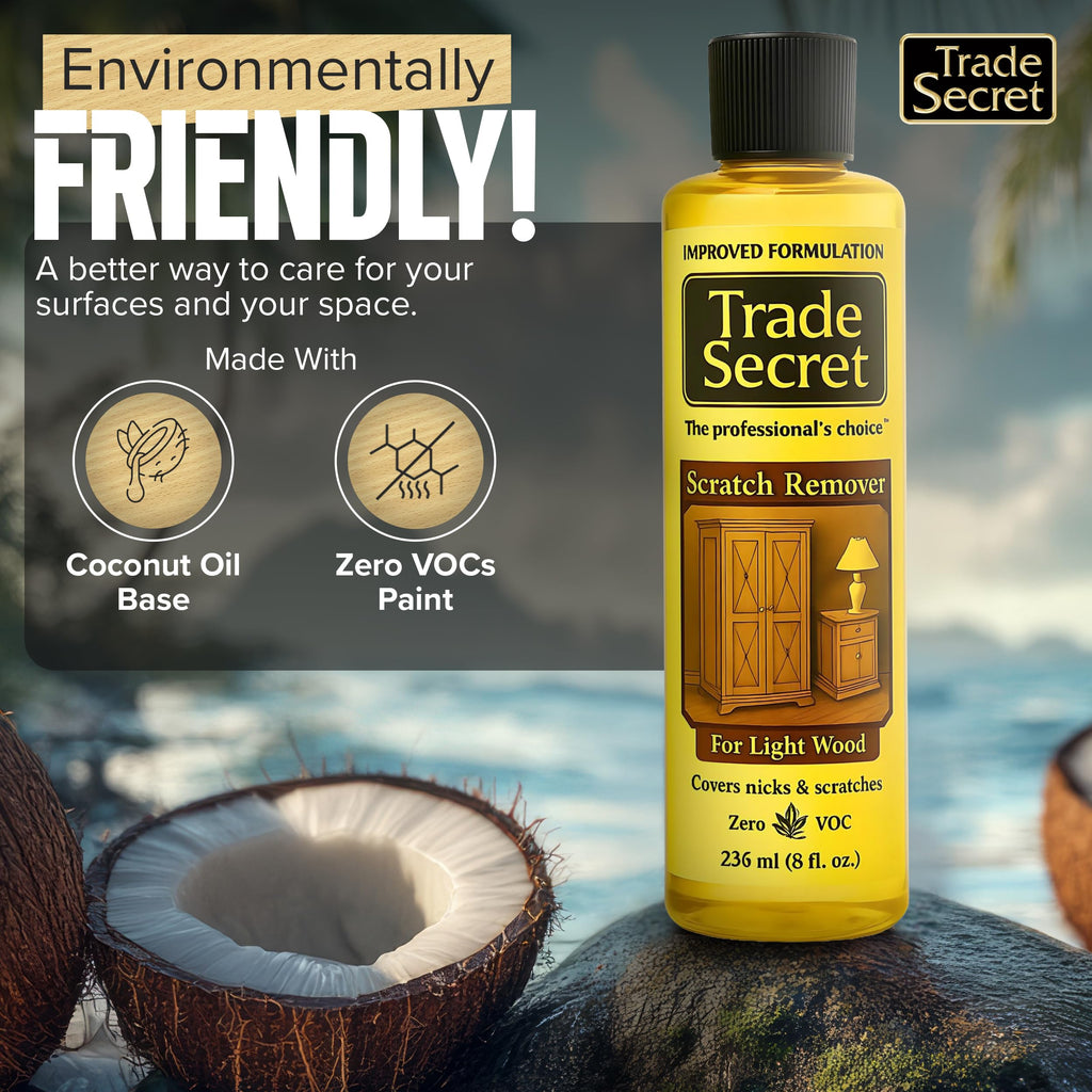 Trade Secret Scratch Concealer for Dark Wood Furniture & Floors – Dark Brown Shade Stain Covers Nicks, Scuffs, Dog & Cat Scratches, Minor Defects – Real Wood Only