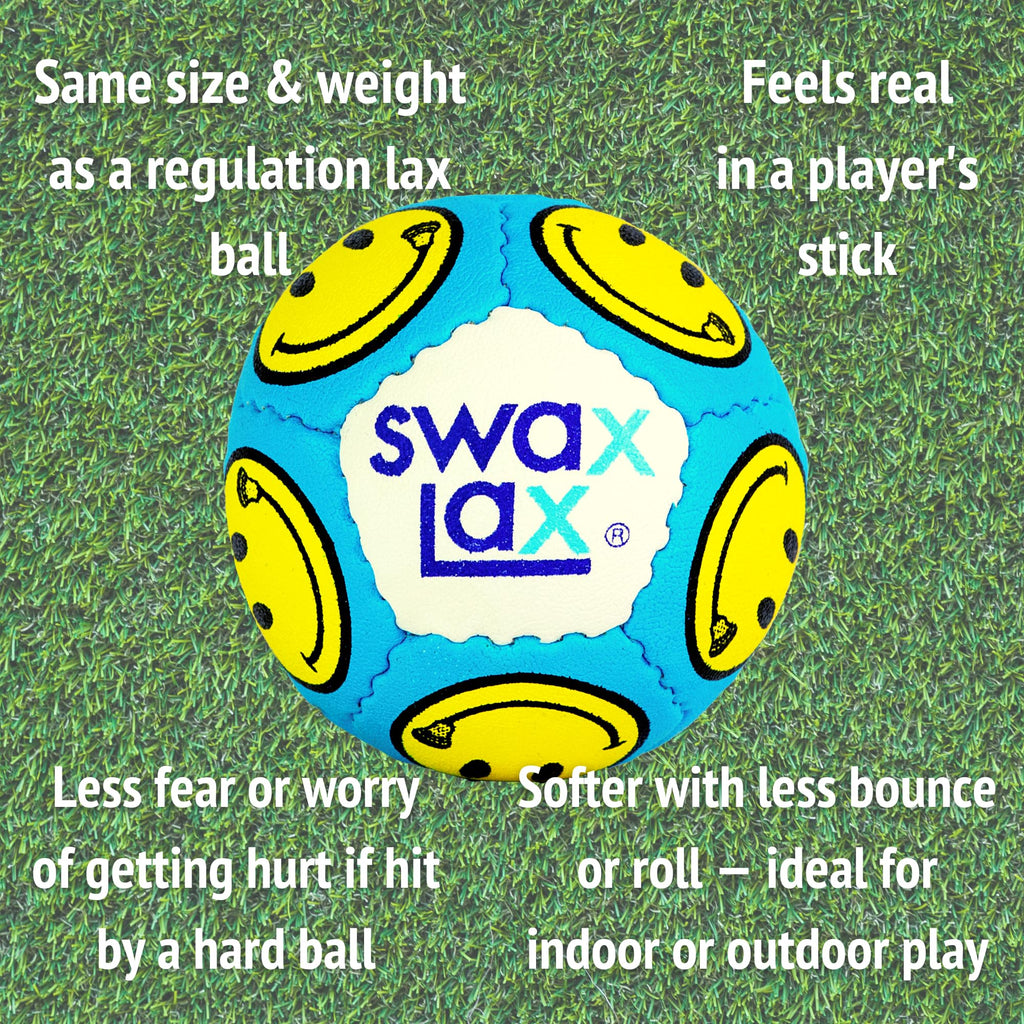 SWAX LAX Lacrosse Training Ball - Indoor Outdoor Practice Less Bounce & Rebounds