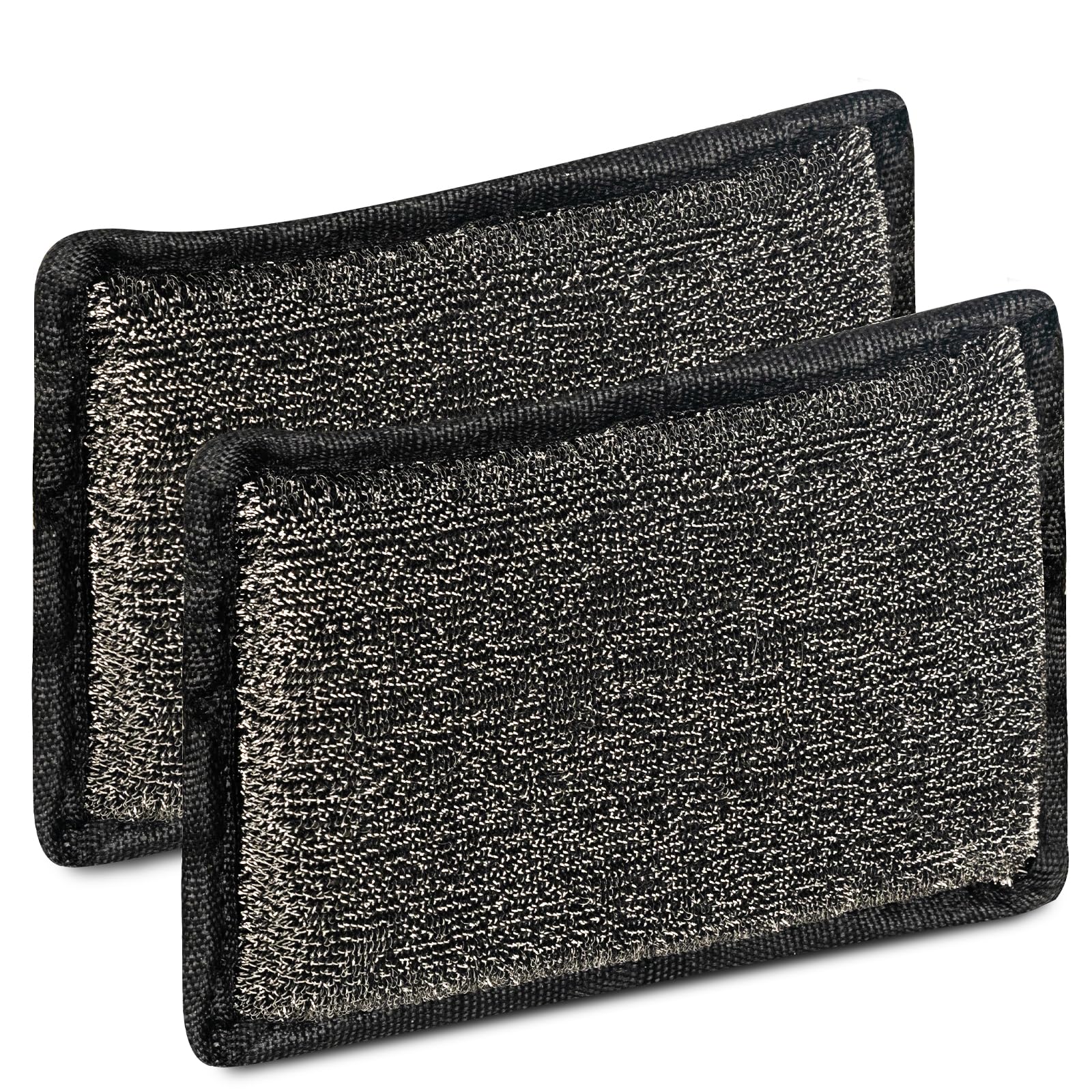 Bristle-Free Steam Cleaning Grill Brush — Features an Extended Luxurious Rosewood Handle and a Unique Wavy pad that Seamlessly fits cast Iron and Stainless Steel grates