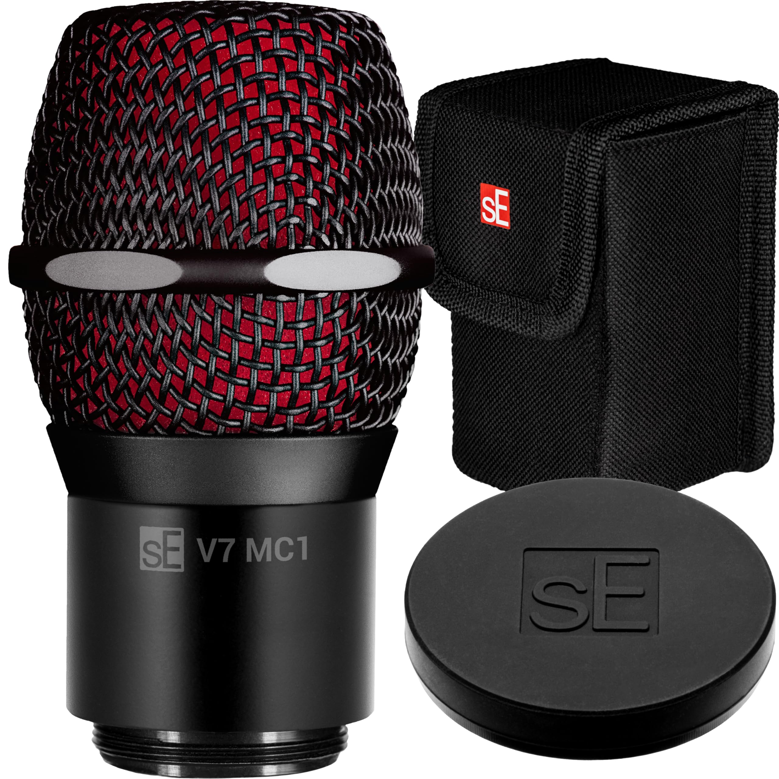 SE ELECTRONICS V7 MC1 Wireless Microphone Capsule - Compatible with Shure Wireless Transmitters - Professional Dynamic Microphone for Singing, Speech & Music Studio Recording (Black)