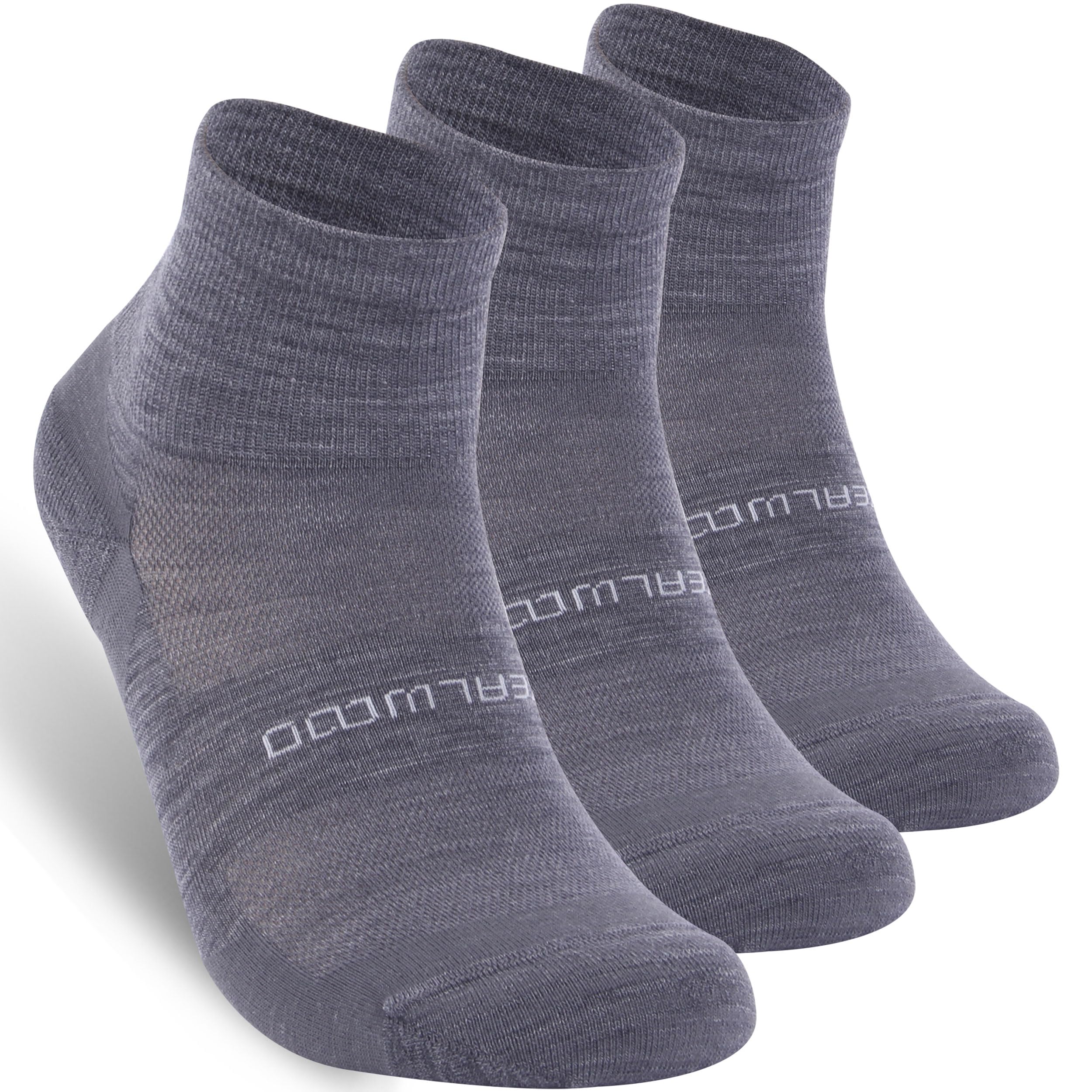 No Show Athletic Socks, ZEALWOOD 3 Pairs Merino Wool Ultra-Light Running Tennis Golf Socks for Men Women