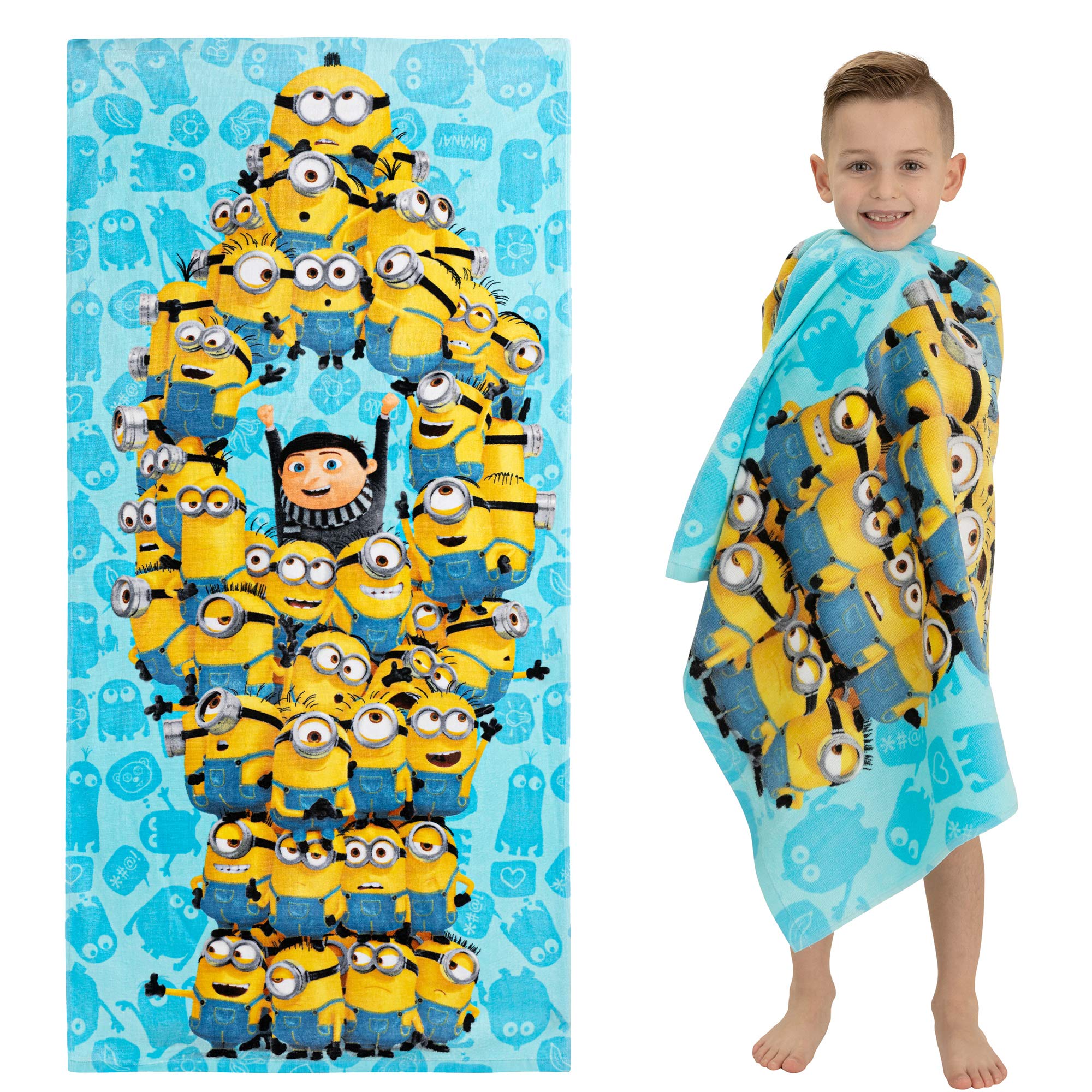 Barney Classic Kids Super Soft Cotton Bath/Pool/Beach Towel, 58 in x 28 in, (Offical Licensed Product) By Franco