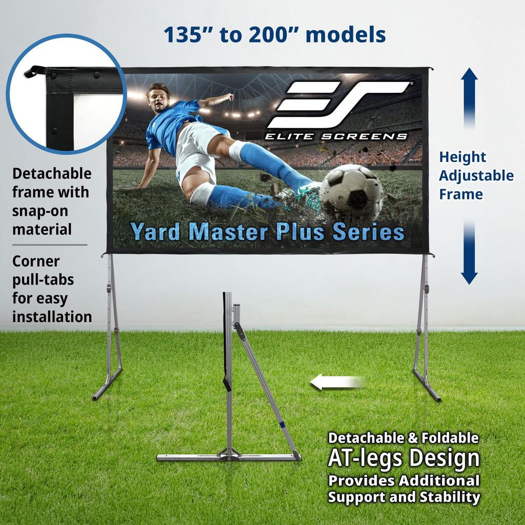 Elite Screens 100-inch Wraith Veil DUAL, 16:9, 0.8 Gain, 150° Viewing Angle, Front & Rear Projection Screen, Yardmaster 2 OMS100H2-Dual