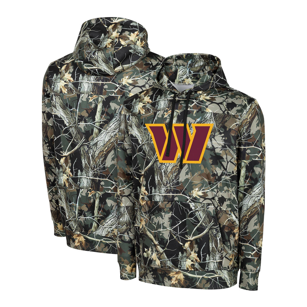 FOCO NFL Men's Official Sideline Hunter Camo Primary Logo Performance Pullover Hoodie Sweatshirt