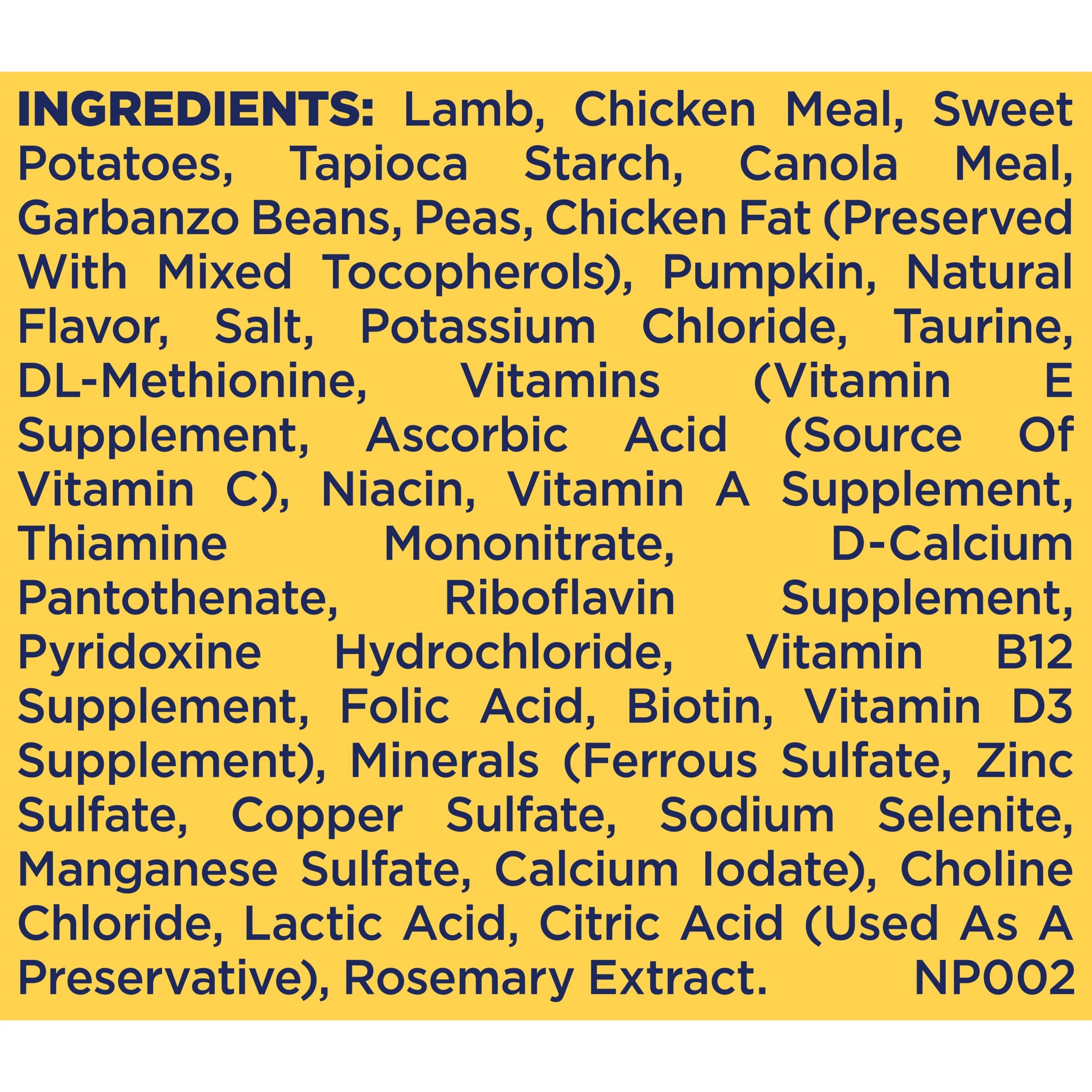 Nature's Recipe Grain Free Dry Dog Food, Lamb, Sweet Potato & Pumpkin Recipe, 4 lb. Bag