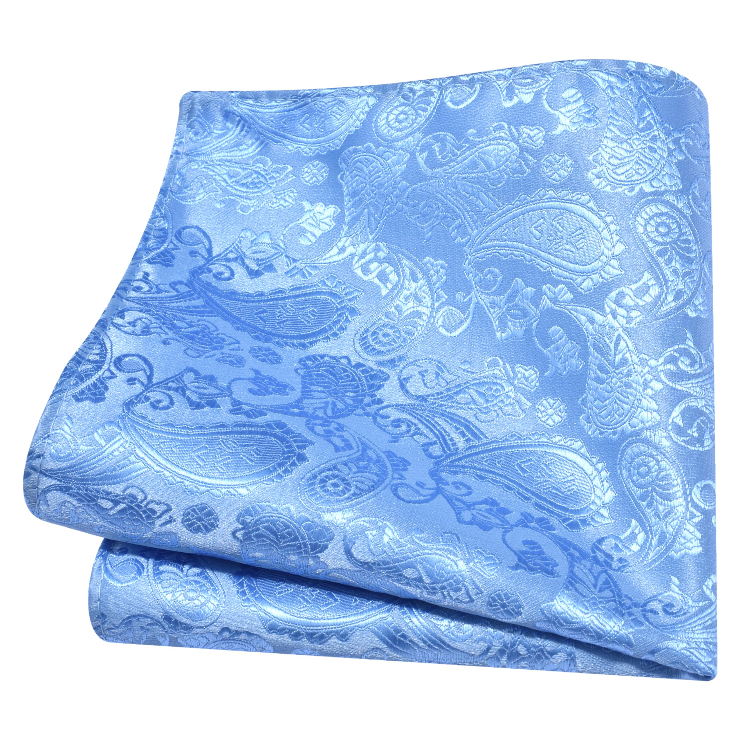 GUSLESON 3.15"（8cm） Mens Paisley Tie and Lapel Pin Necktie Hankerchief Cufflinks Set for Men
