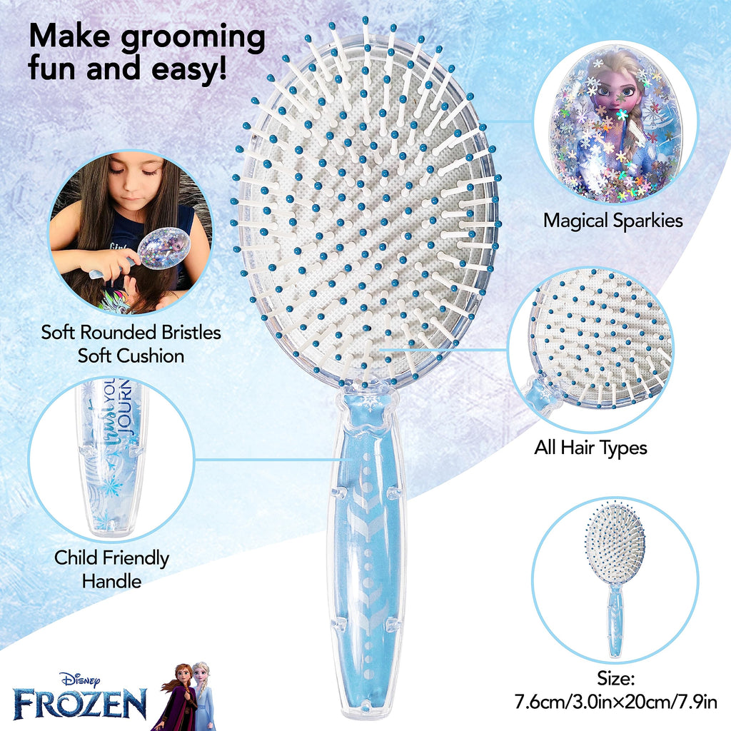 CoComelon Hair Brush with Magical Sparkling Stars Confetti HairBrush, Green - Kids Hair Brush Ages 3+