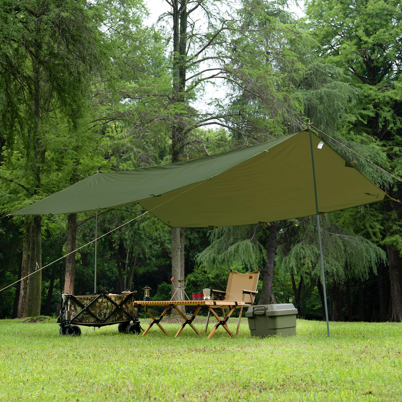Free Soldier Waterproof Portable Tarp Multifunctional Outdoor Camping Traveling Awning Backpacking Tarp shelter Rain Tarp