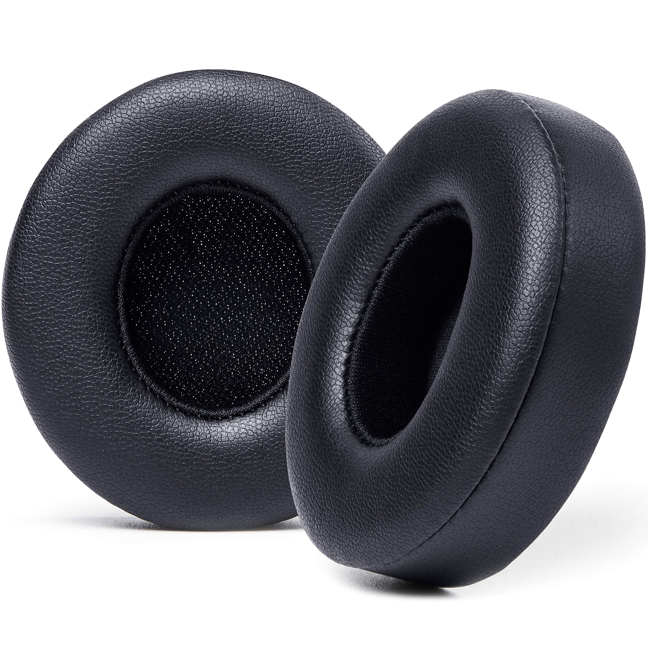 WC Extra Thick Replacement Earpads for Beats Solo 2 & 3 by Wicked Cushions - Ear Pads for Beats Solo 2 & 3 Wireless ON-Ear Headphones - Soft Leather, Luxury Memory Foam, Strong Adhesive | 90's Black