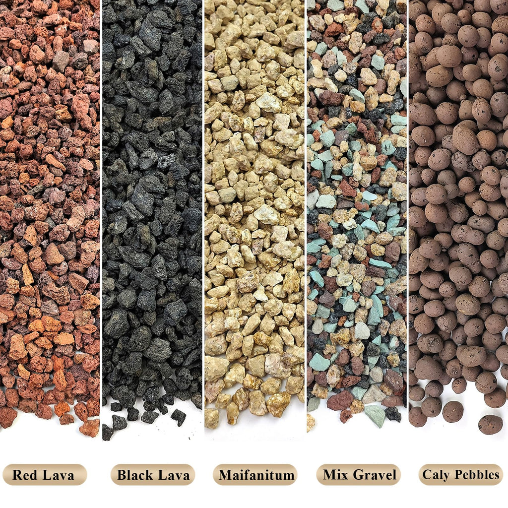 FANTIAN 2 lbs Red Lava Rocks for Plants,1/4 Inch Crush Volcanic Rock Gravel Potting Mix for Succulent Cactus Bonsai Aquarium Fire Pits and Garden Landscaping