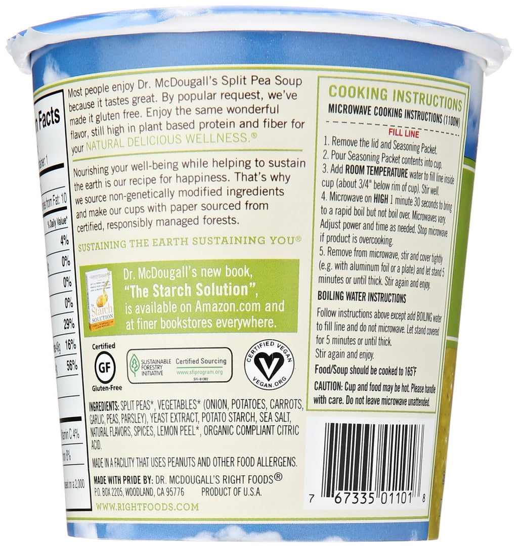 Dr. McDougall's Vegan Black Bean & Lime Soup, 3.4 oz