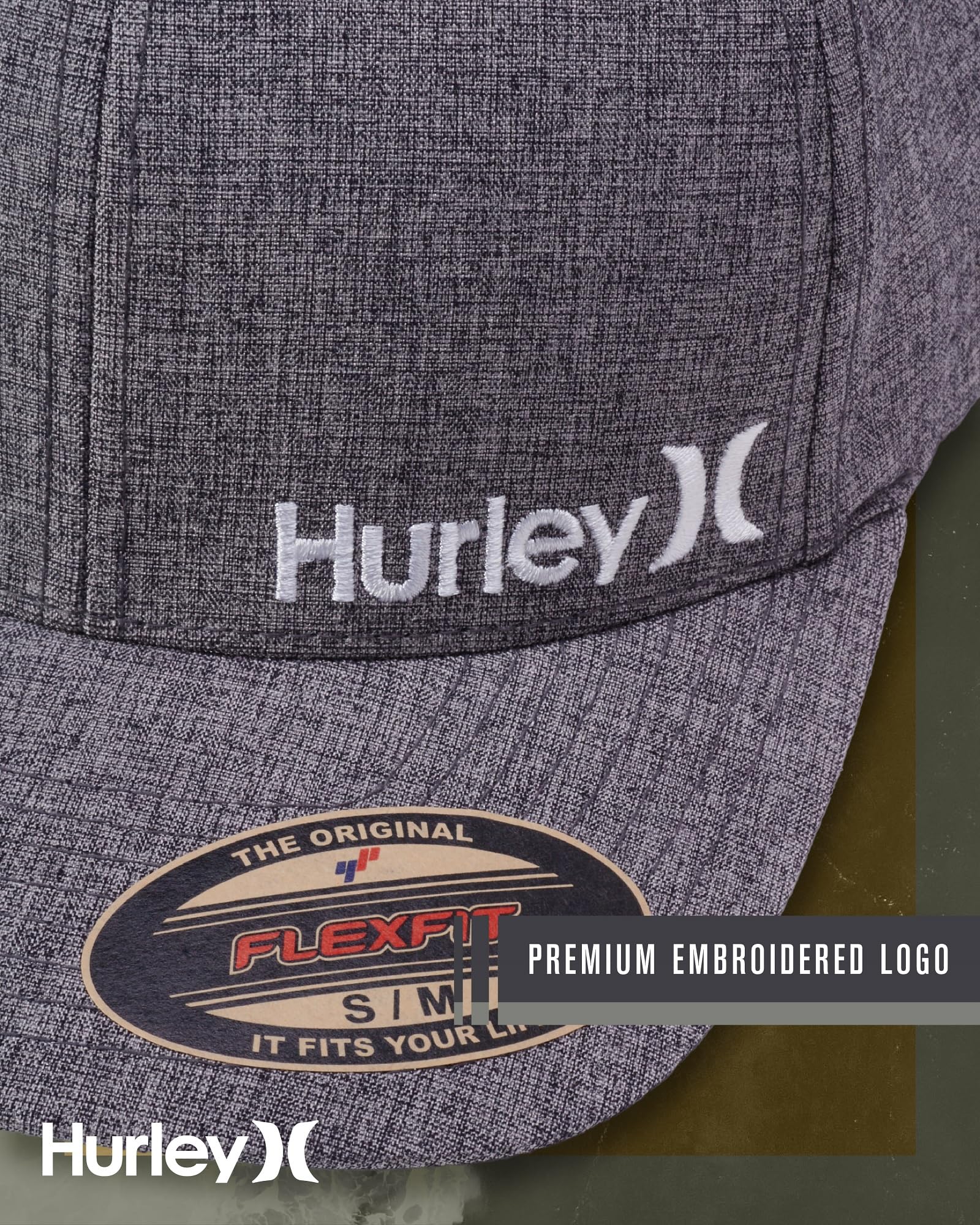 Hurley mens One & Only Corp Flexfit Perma Curve Bill Baseball Hat