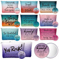 Vercraft 20 Pcs Employee Appreciation Gift for Women Inspirational Canvas Makeup Bag Portable Compact Mirror Bulk Cosmetic Bag Thank You Party Favor for Women Coworker Nurse (Bohemian,Boho)