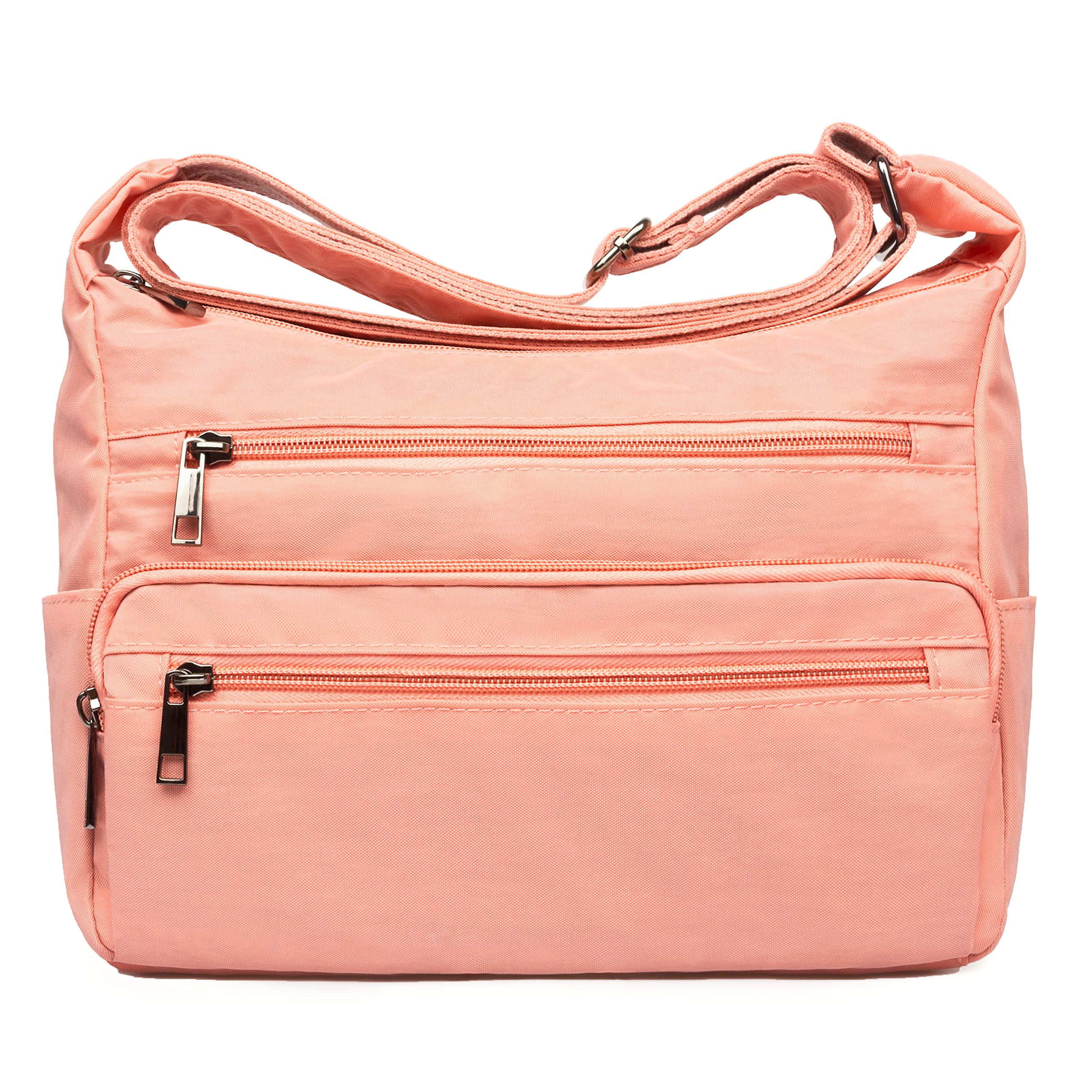 VOLGANIK ROCK RFID Purses for Women Fabric Nylon Multi Pocket Crossbody Bag Ladies Travel Handbag