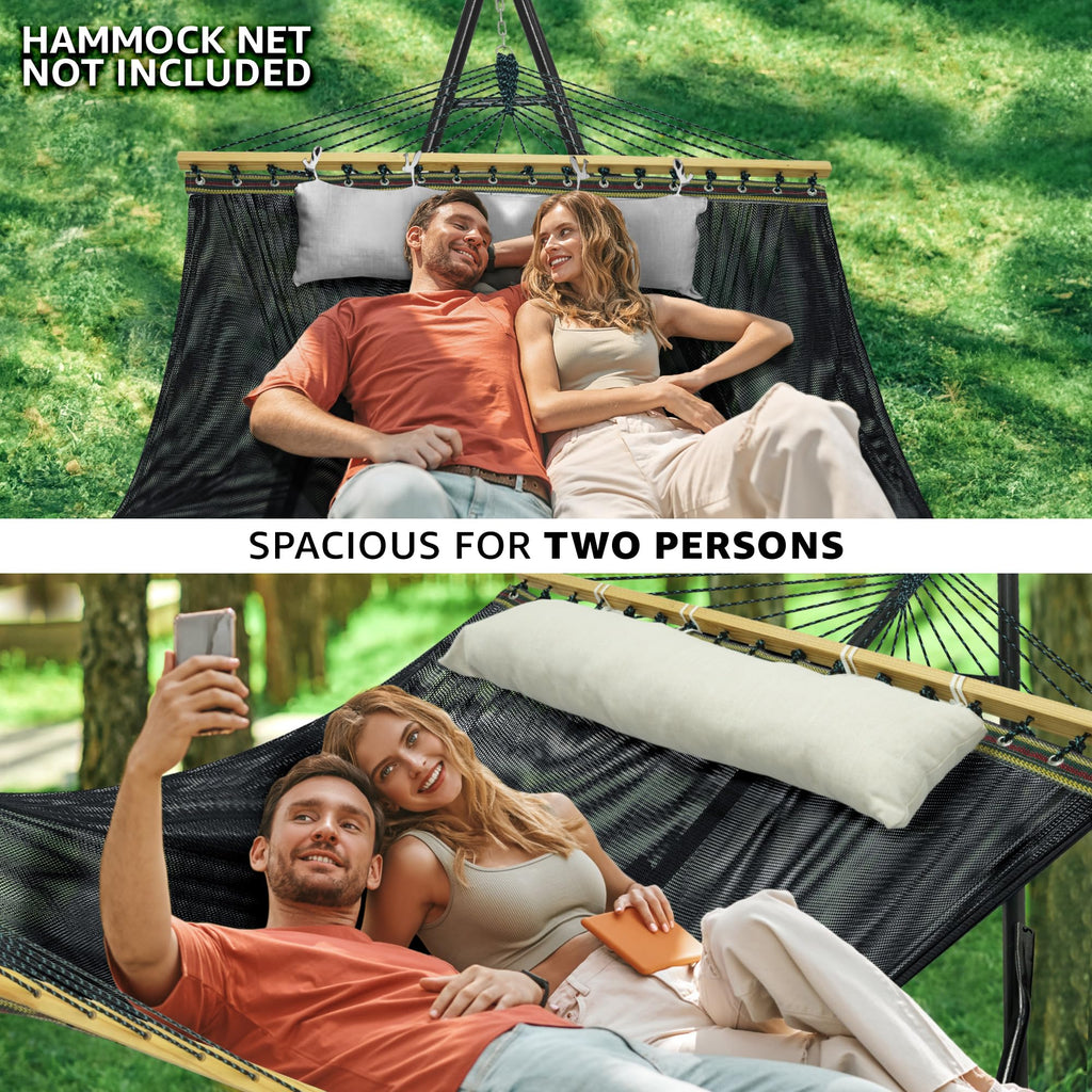 Tranquillo Unity Adjustable Hammock Stand, Hammocks Stands for The Garden, 800 lbs Capacity Steel Double Hammock Stand for 2 Persons, Premium Pre-Assembled Stand (Steel, Aegean)