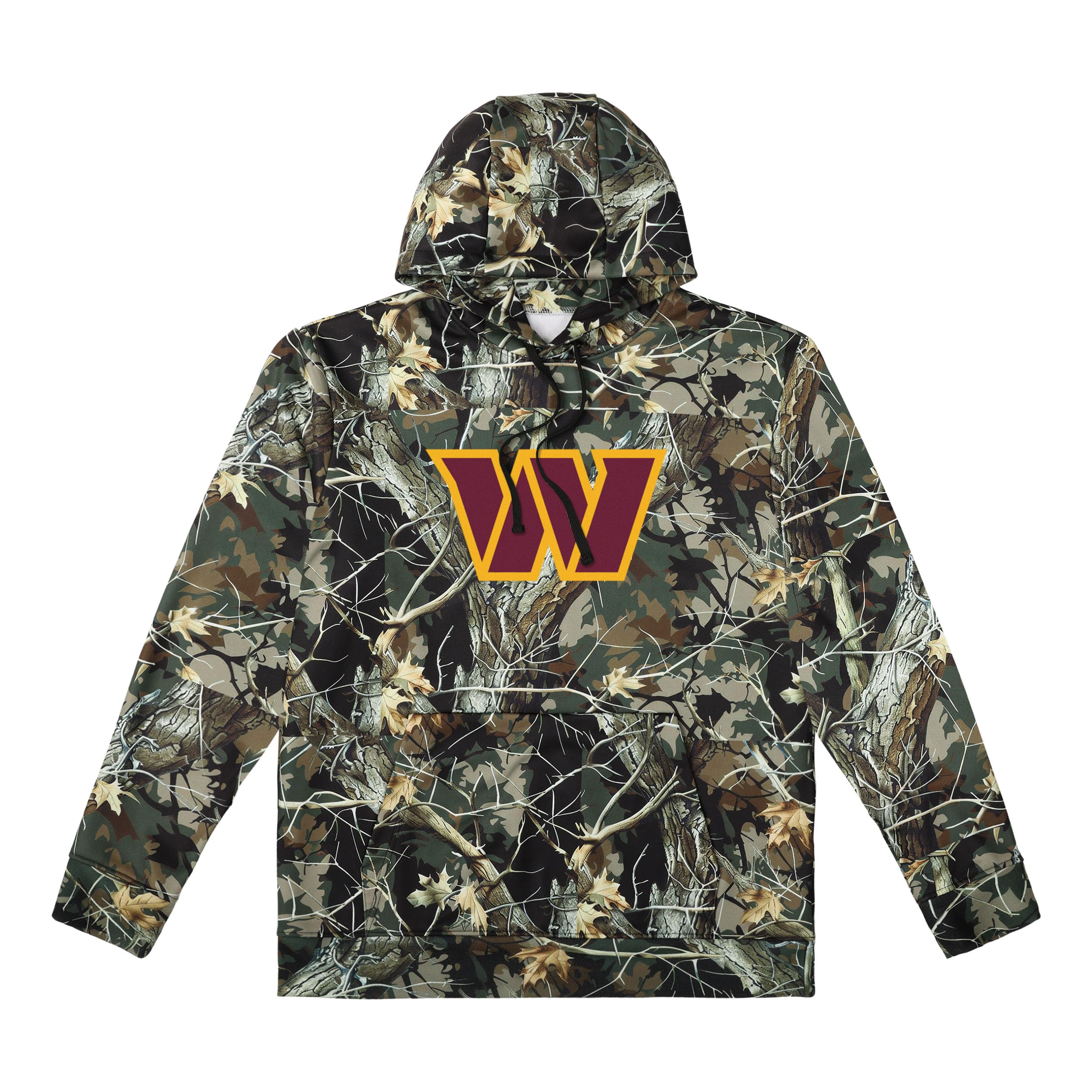 FOCO NFL Men's Official Sideline Hunter Camo Primary Logo Performance Pullover Hoodie Sweatshirt