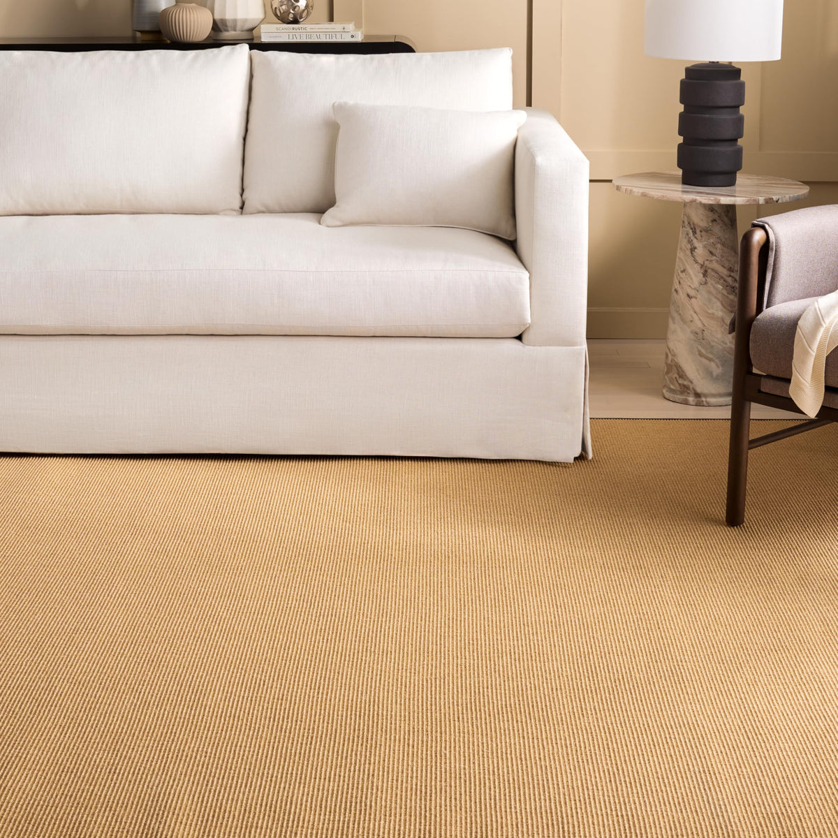 Martha Stewart x SAFAVIEH Area Rug Collection - 1'9" x 2'10", Beige & Ivory, Sisal & Jute, Farmhouse Style, Ideal for Living Room, Bedroom, Office, Dining Space (MSR9501C)