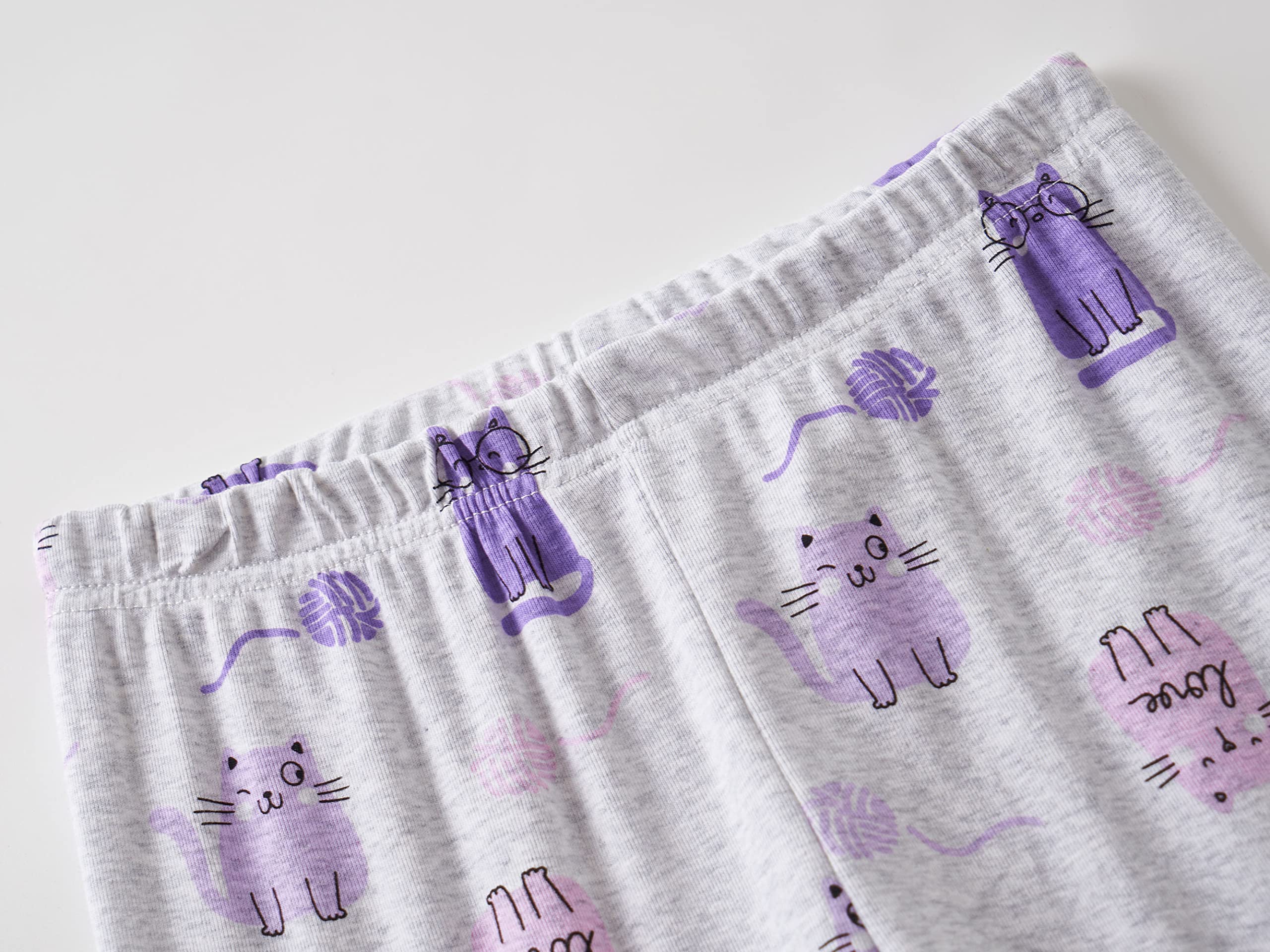 Topgal Little & Big Girls Cotton Knit Pajama 3-Piece Shorts Pants Summer PJ Set Size 4-14