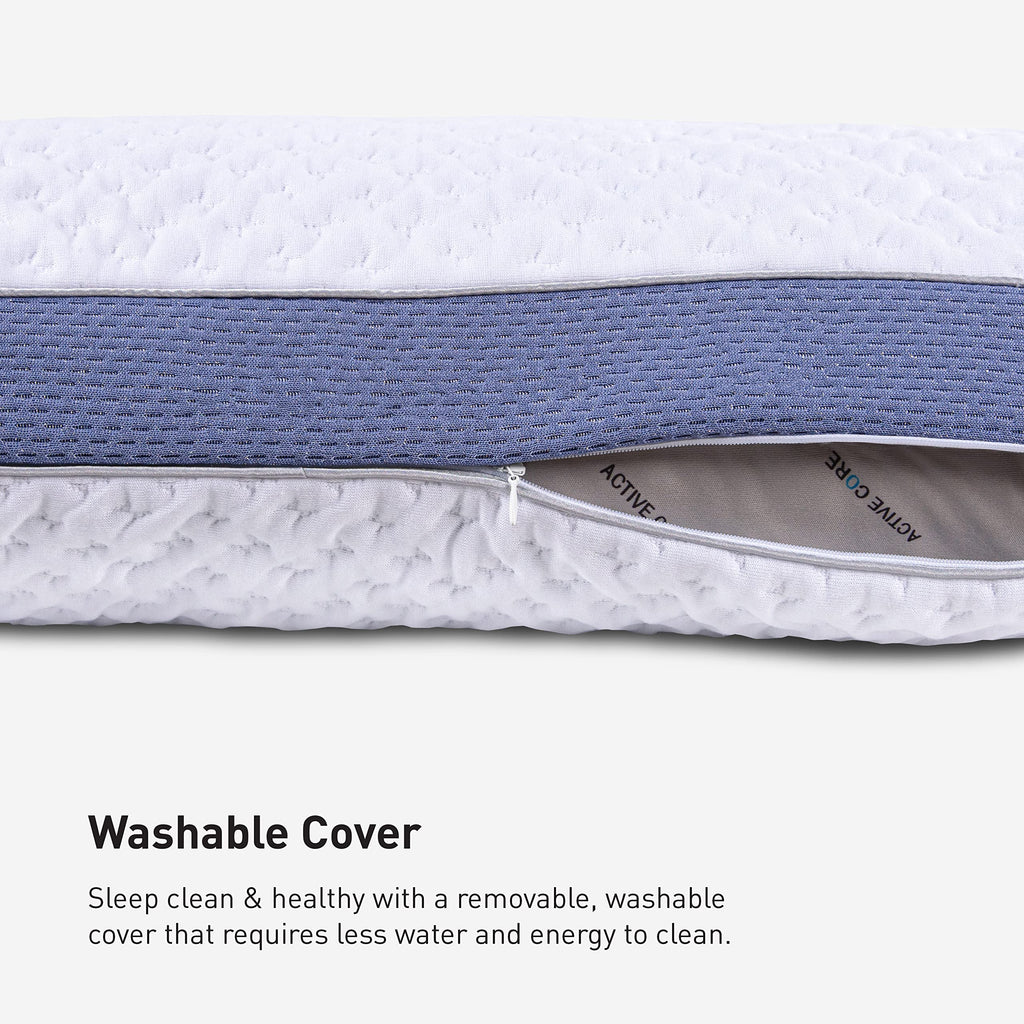 Bedgear Balance 1.0 Performance Pillow, Medium Support Bed Pillow for All Sleep Positions | Boost Blend Fill with Responsive Comfort & Air-X Mesh Ventilation | Washable Hypoallergenic Pillow