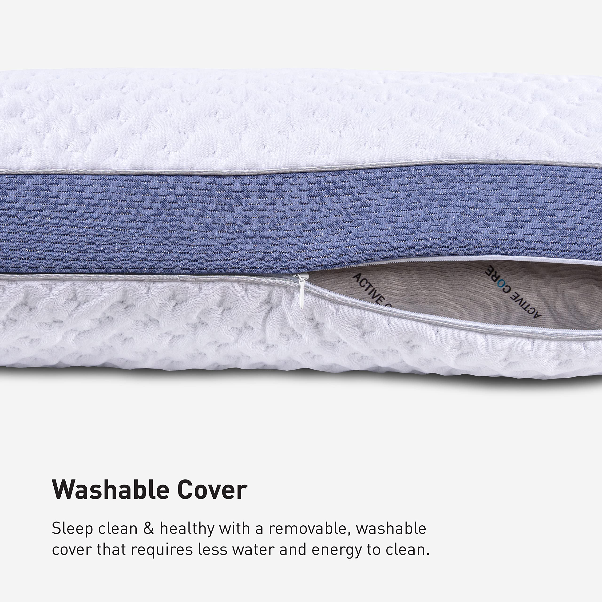 Bedgear Balance 1.0 Performance Pillow, Medium Support Bed Pillow for All Sleep Positions | Boost Blend Fill with Responsive Comfort & Air-X Mesh Ventilation | Washable Hypoallergenic Pillow
