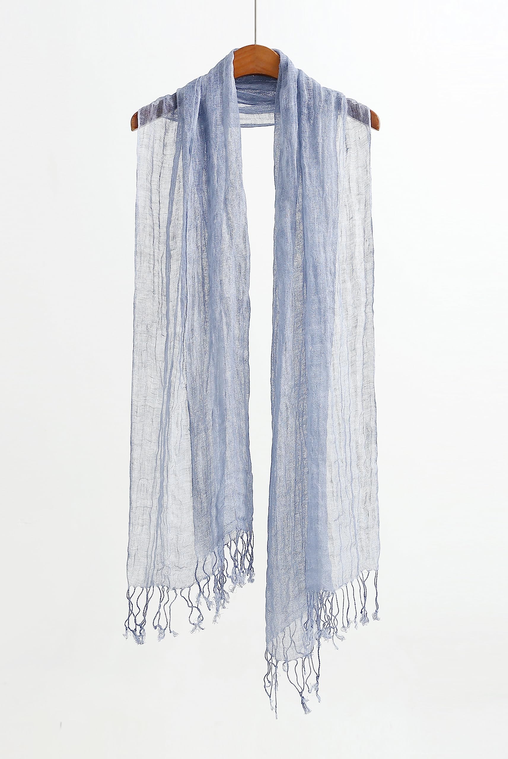 Jeelow Lightweight Summer Scarf Light Shawl Wrap Linen Feel Scarves For Men And Women