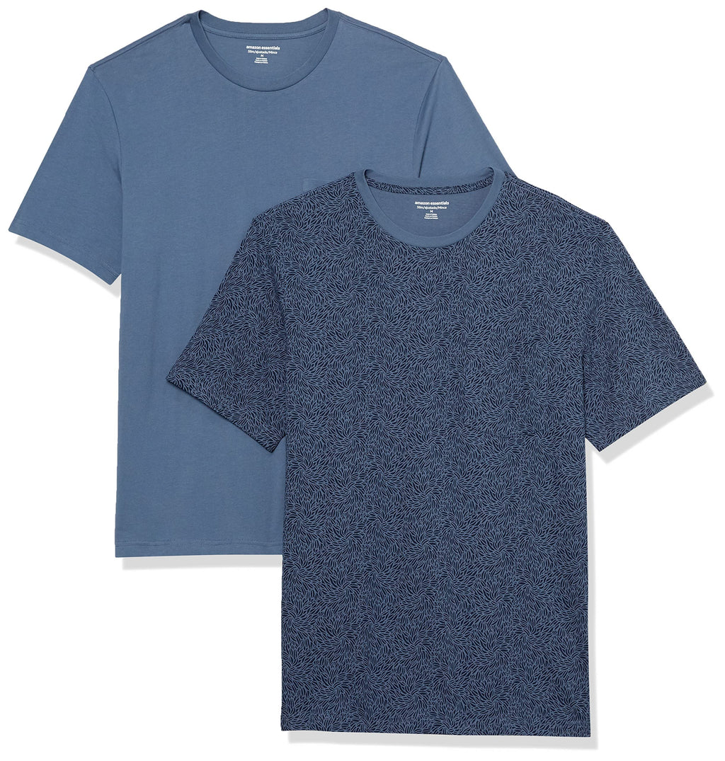 Amazon Essentials Men's Short-Sleeve Crewneck Pocket T-Shirts, Pack of 2