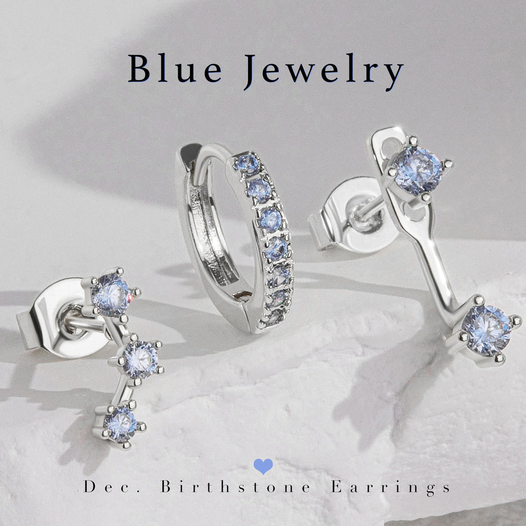 3 Pairs Dainty Small Earrings Set for Women Trendy, Birthstone Stud Huggie Hoop Jacket Stack for Cartilage Helix, Gold Plated Hypoallergenic Cute Women Fashion Accessories Western Jewelry Gifts