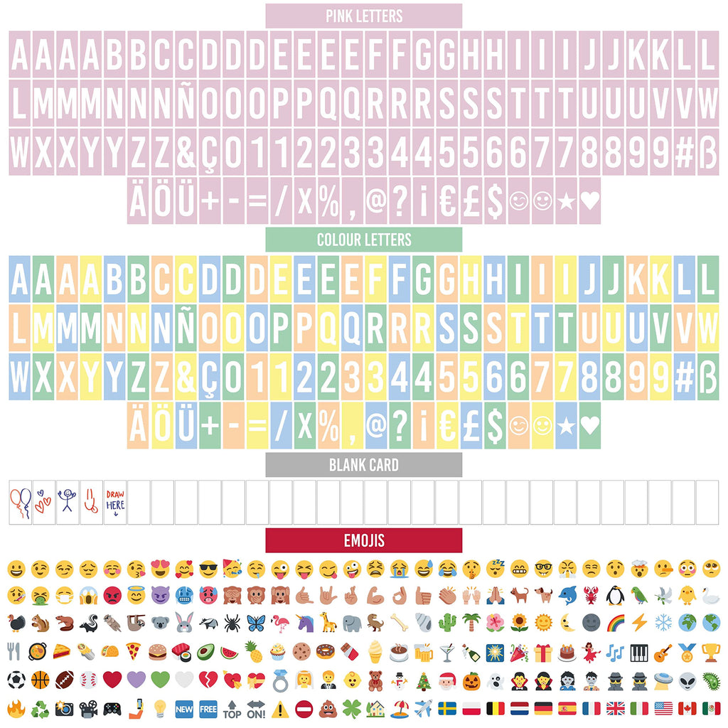 BONNYCO Blue Cinema Light Box with 400 Letters, Emojis and 2 Markers. Led Light Box Boy Bedroom Decor, Baby Shower. Cinema Led Sign Letters Board Gifts for Boys, Children for Birthdays Christmas