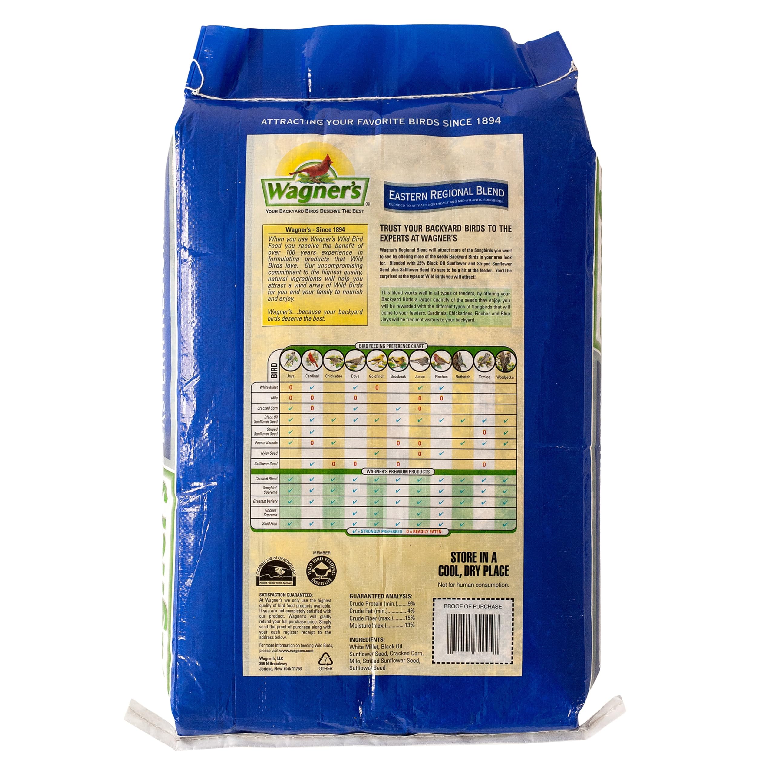 Wagner's 62011 Eastern Regional Blend Wild Bird Food, 8-Pound Bag
