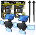 Bell+Howell Bionic Flood Light ASON TV, Solar Lights Outdoor Waterproof- 50% Brighter 108 COB-LED's w/Motion Sensor 180° Swivel, Adjustable Panels for Garden, Lawn and Patio As Seen On TV