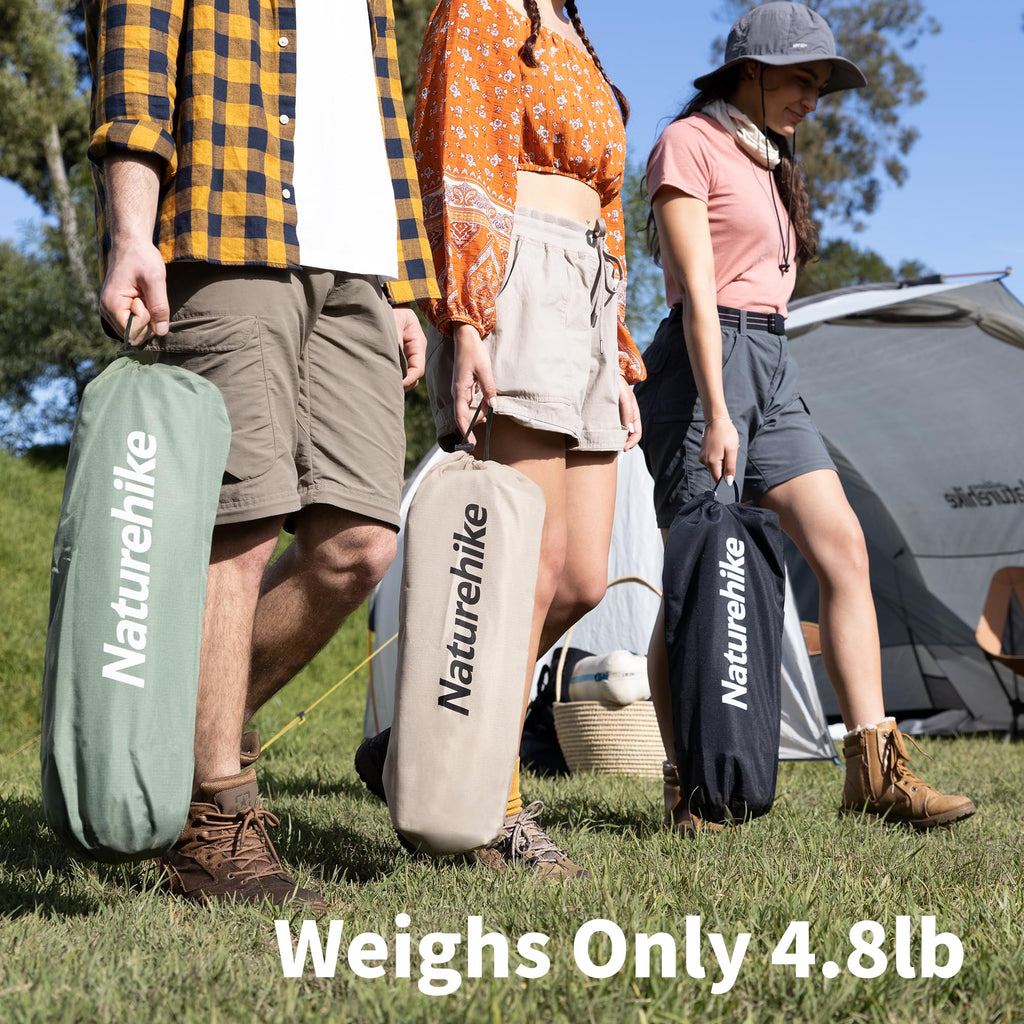 Naturehike Ultralight Camping Cot, Easy to Assemble Folding Tent Cot, Compact & Protable Camping Bed for Camping, Mountaineering, & Hiking, Supports 330lbs with Carry Bag, Kahki