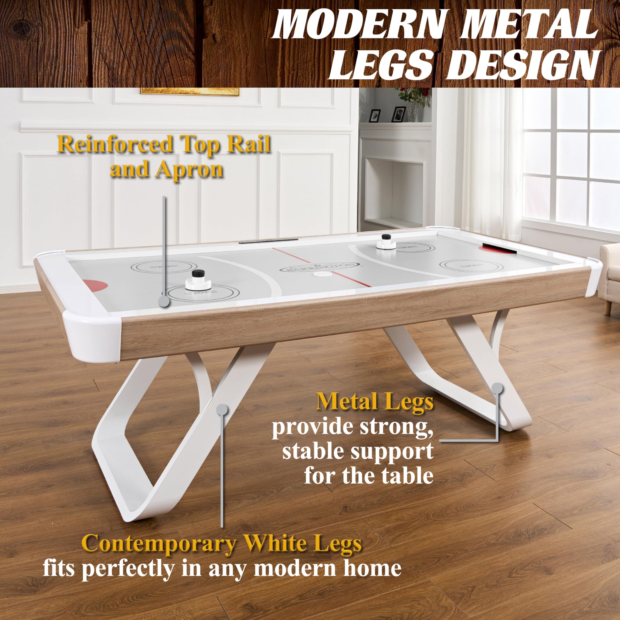 Barrington Billiards Air Hockey Table with Accessories, Perfect for Family Game Rooms | with Accessories