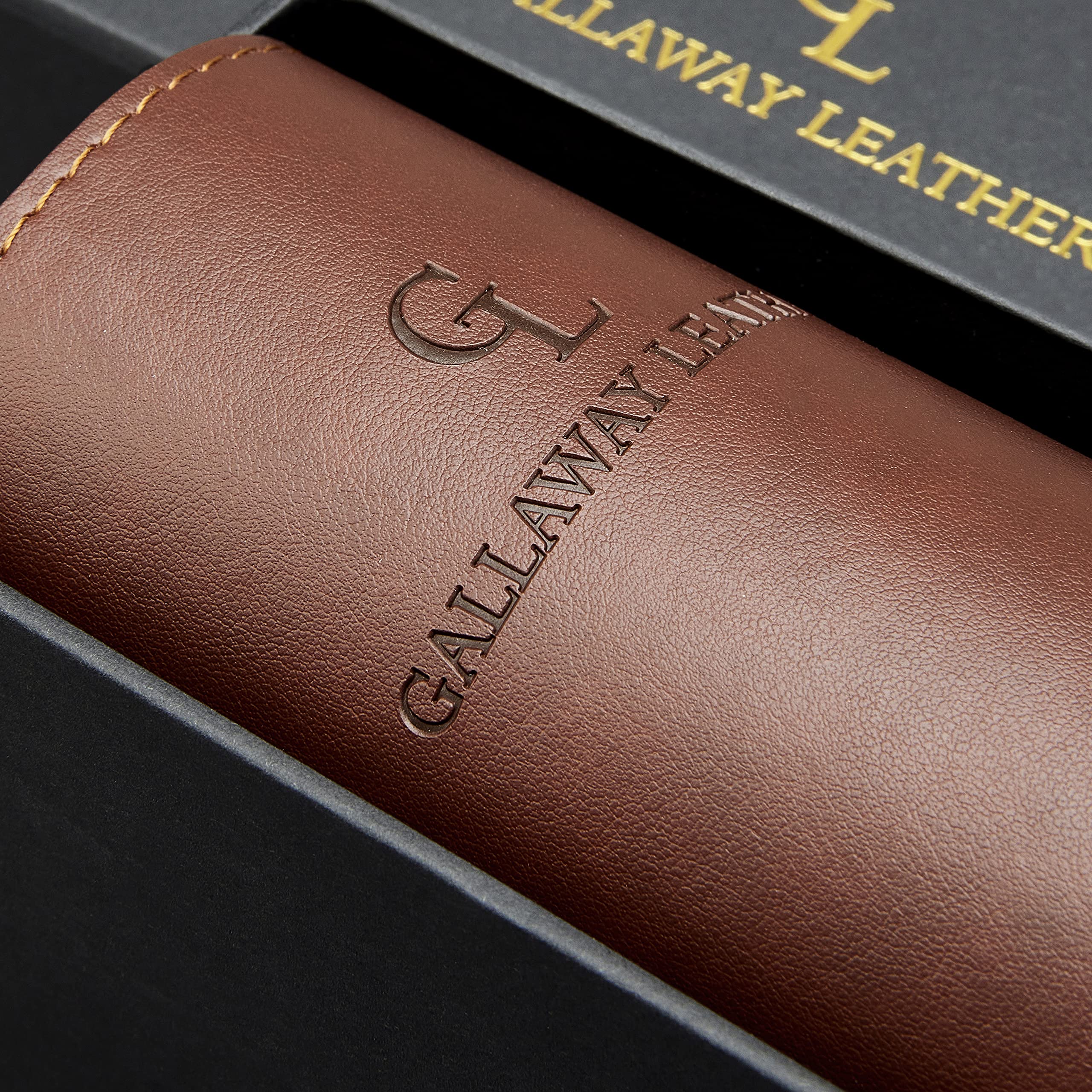Gallaway Leather Desk Mat,Desk Writing Pad - Office Desk Pad, Medium 24" x 14" Black, Desk Mats on Top of Desks, Gift Ready Elegant Computer Desk Mat Desk Cover Desk Pad Protector PU Leather
