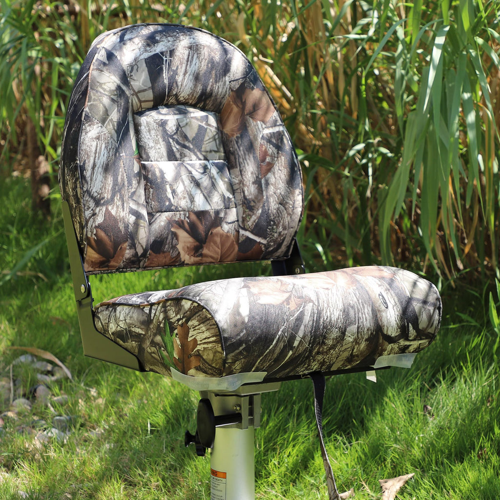 NORTHCAPTAIN Marine Boat Chair 2 Pack,Camo High Back Folding Fishing Boat Seat for Fishing, Bass/Jon/Pontoon Boats, 4 Mounting Screws Included