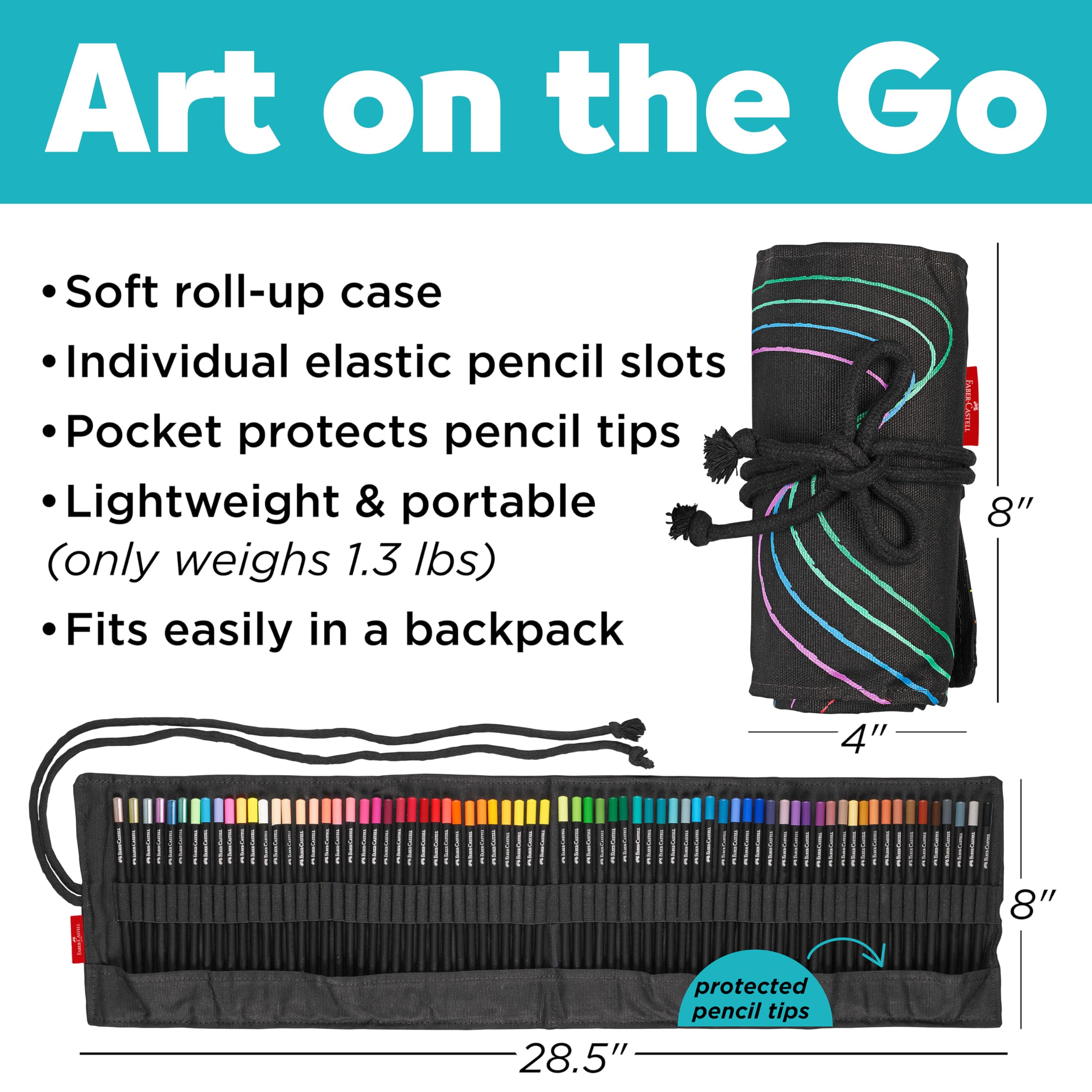 Faber-Castell Black Edition Colored Pencils| Great Back to School Art Supplies | Classic (12 Count)