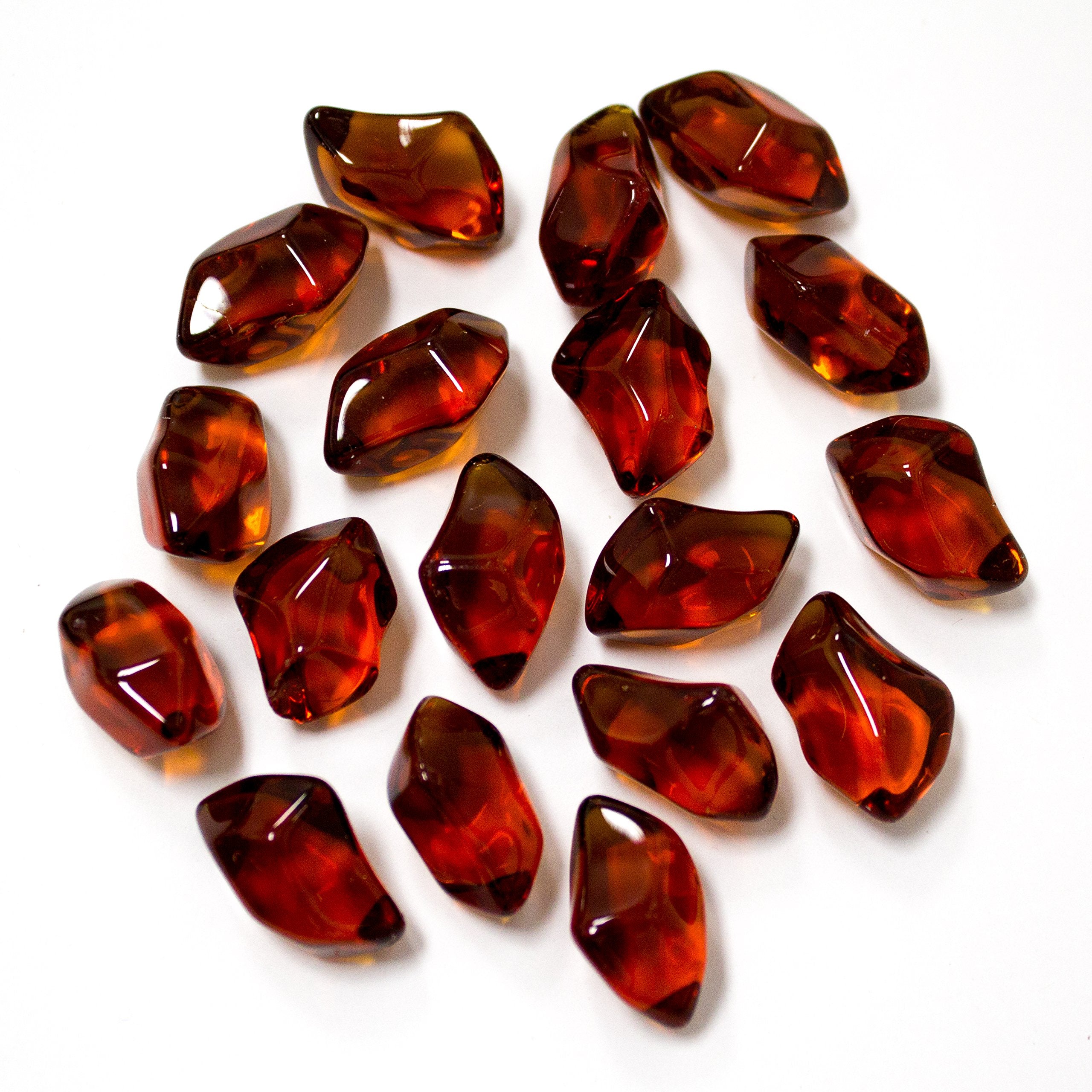 Hiland RGLASS-2-AMB Fire Glass, 20 lb, Amber