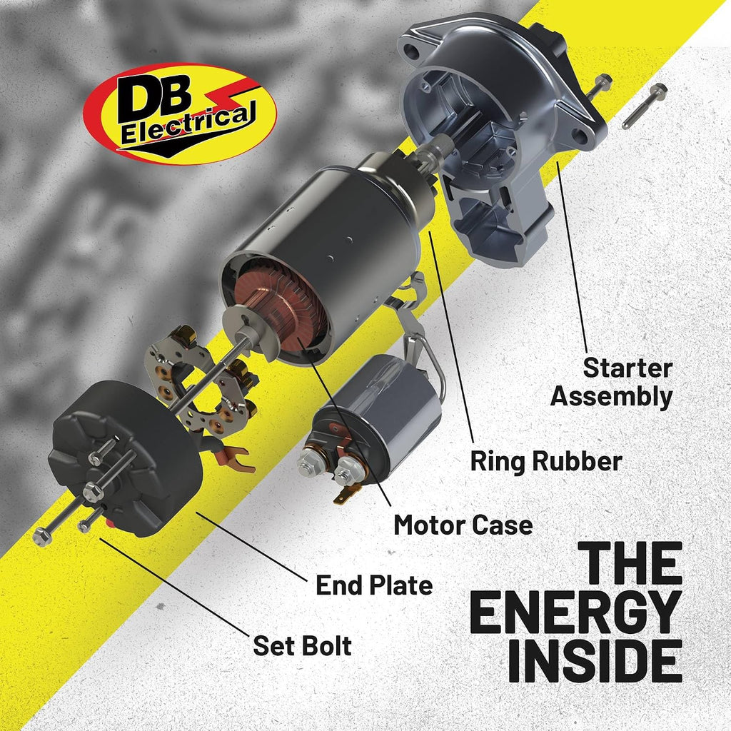 DB Electrical 410-22003 Starter Compatible with/Replacement for Briggs & Stratton, John Deere, and United Tech, Starter Motor for Lawn Mower, Agricultural Machinery, and Heavy Equipment
