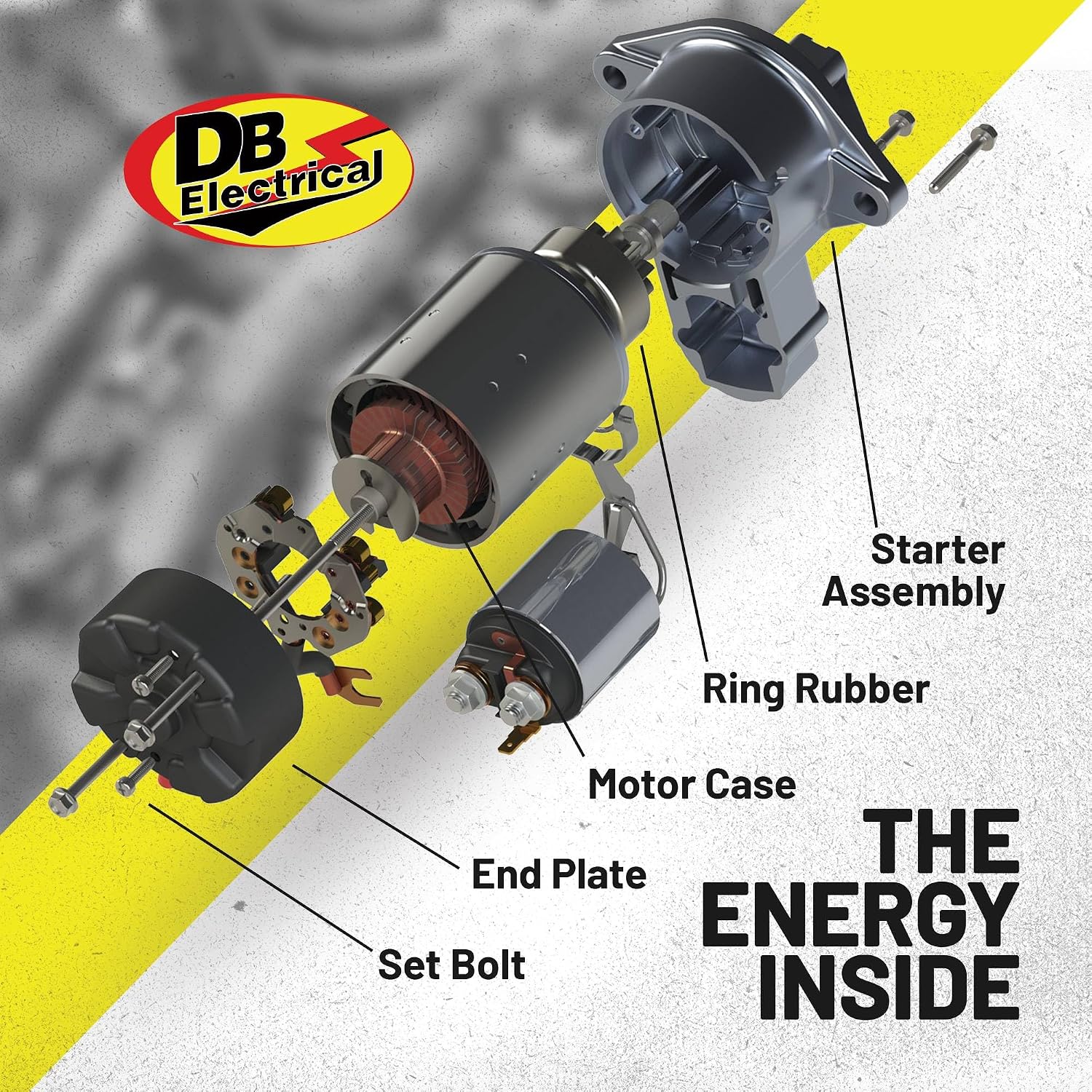 DB Electrical 410-22003 Starter Compatible with/Replacement for Briggs & Stratton, John Deere, and United Tech, Starter Motor for Lawn Mower, Agricultural Machinery, and Heavy Equipment