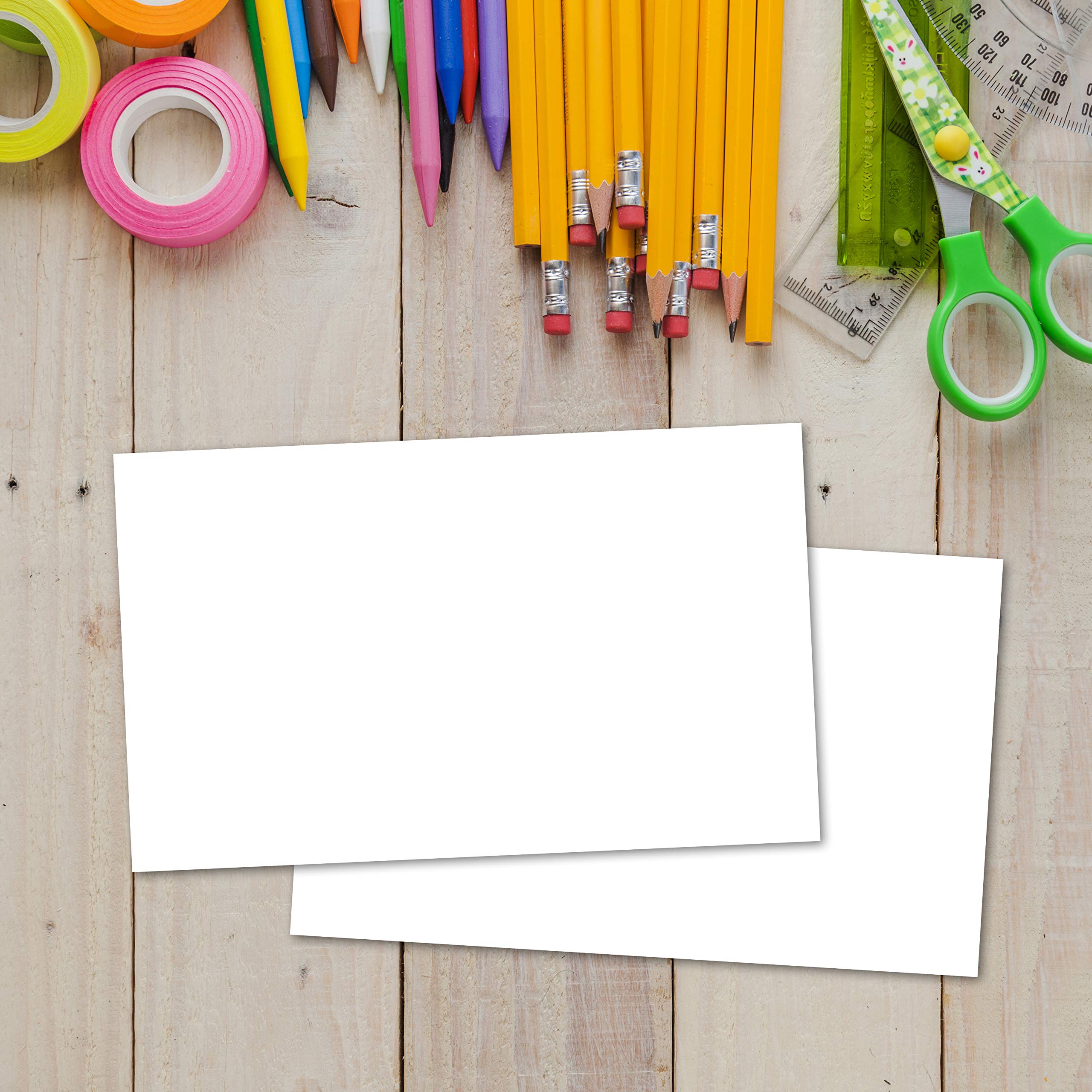 Home Advantage 2x3.5 Blank Index Cards - Our 50 Pack of Blank Note Cards Use Heavy Duty Cardstock to Make Them Bleed Proof - These Plain Index Cards Make Great Blank Business Cards & Blank Flashcards