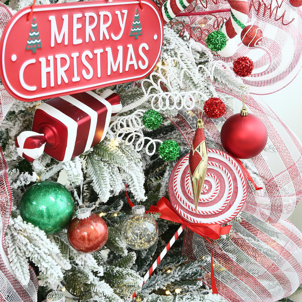 Sea Team Shatterproof Clear Plastic Christmas Ball Ornaments Decorative Xmas Balls Baubles Set with Stuffed Delicate Decorations (80mm/3.15 inch 20-Pack, Babyblue)