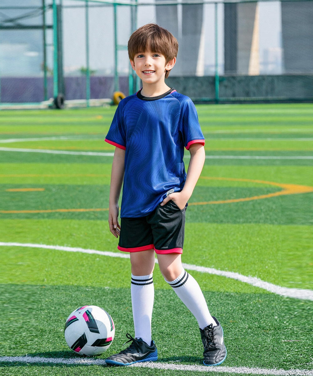 M2C Boys 2-Pack Jersey Soccer Knit Set Sport Team Uniform Shirt and Shorts